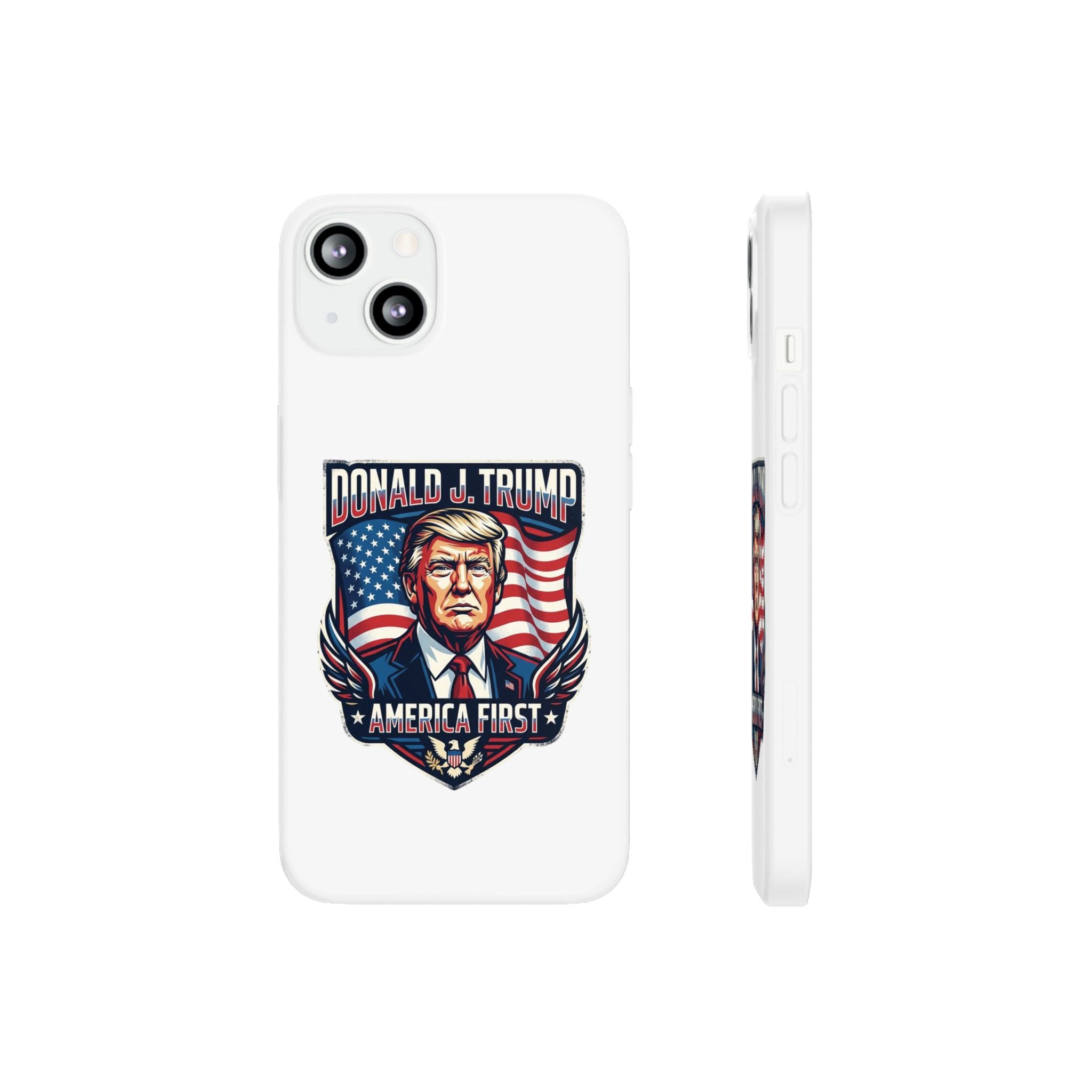 Political Phone Case — 'America First' Patriotic Shield Design