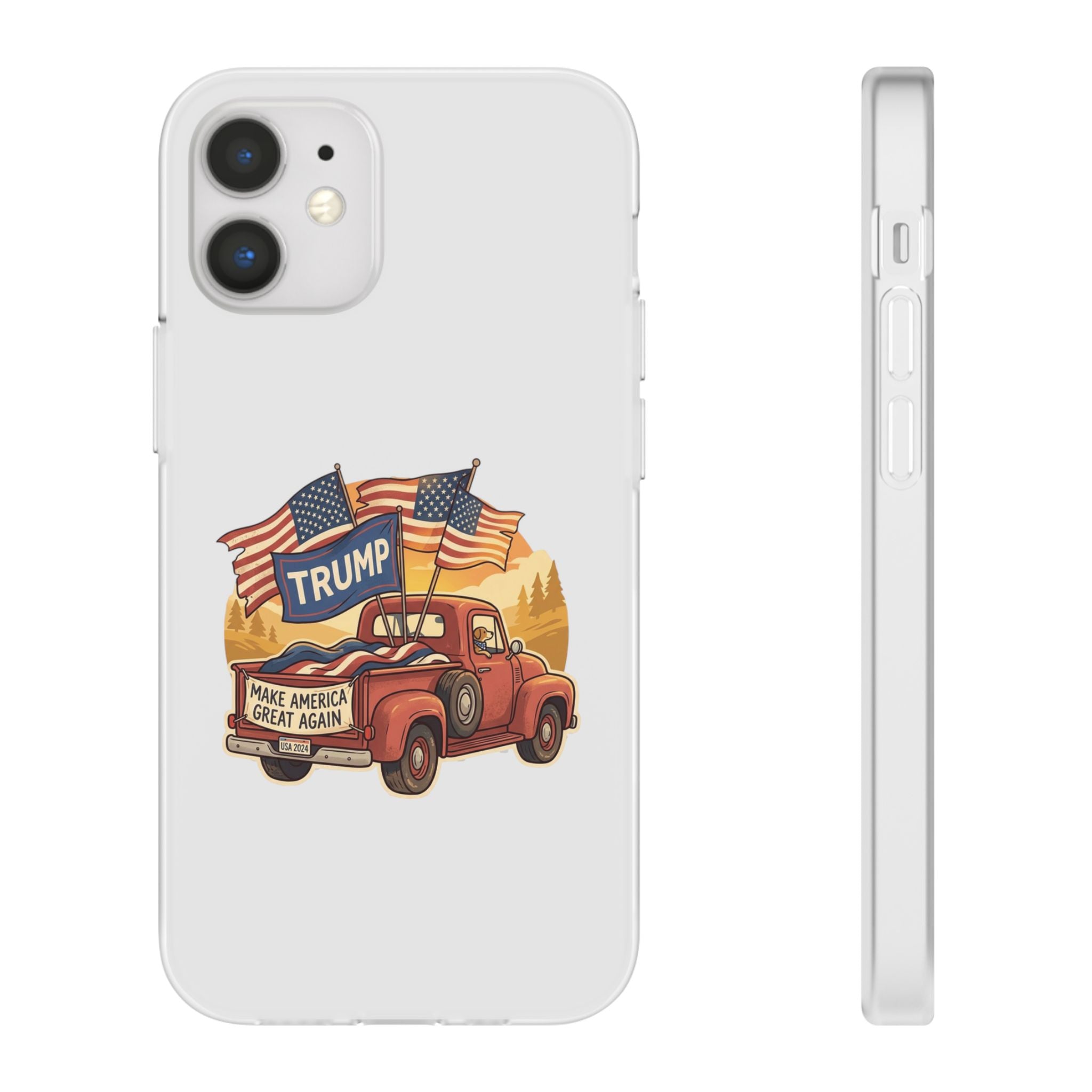 Trump Truck Phone Case — Patriotic MAGA Flag iPhone Case