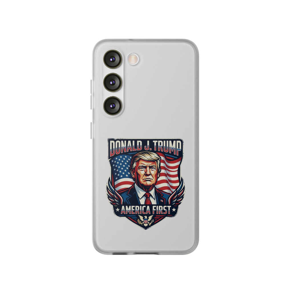 Political Phone Case — 'America First' Patriotic Shield Design