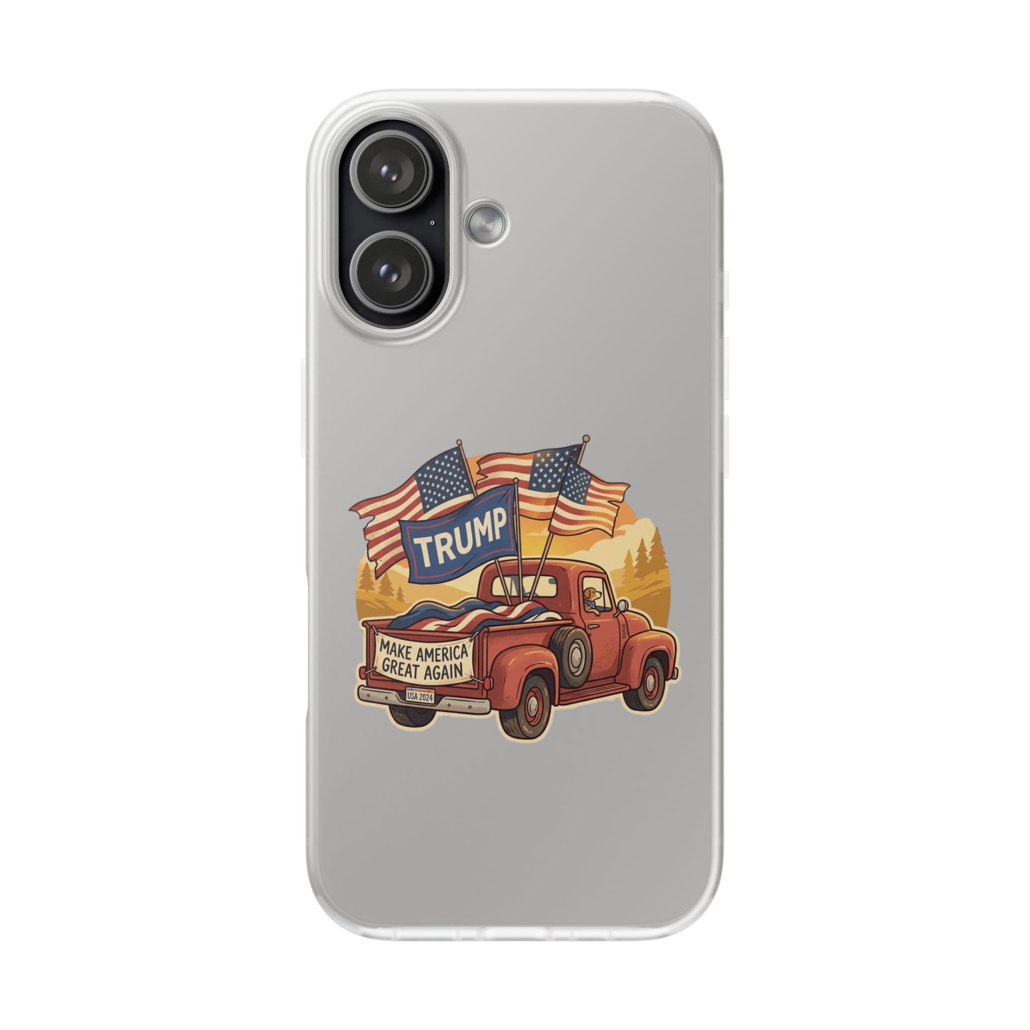 Trump Truck Phone Case — Patriotic MAGA Flag iPhone Case