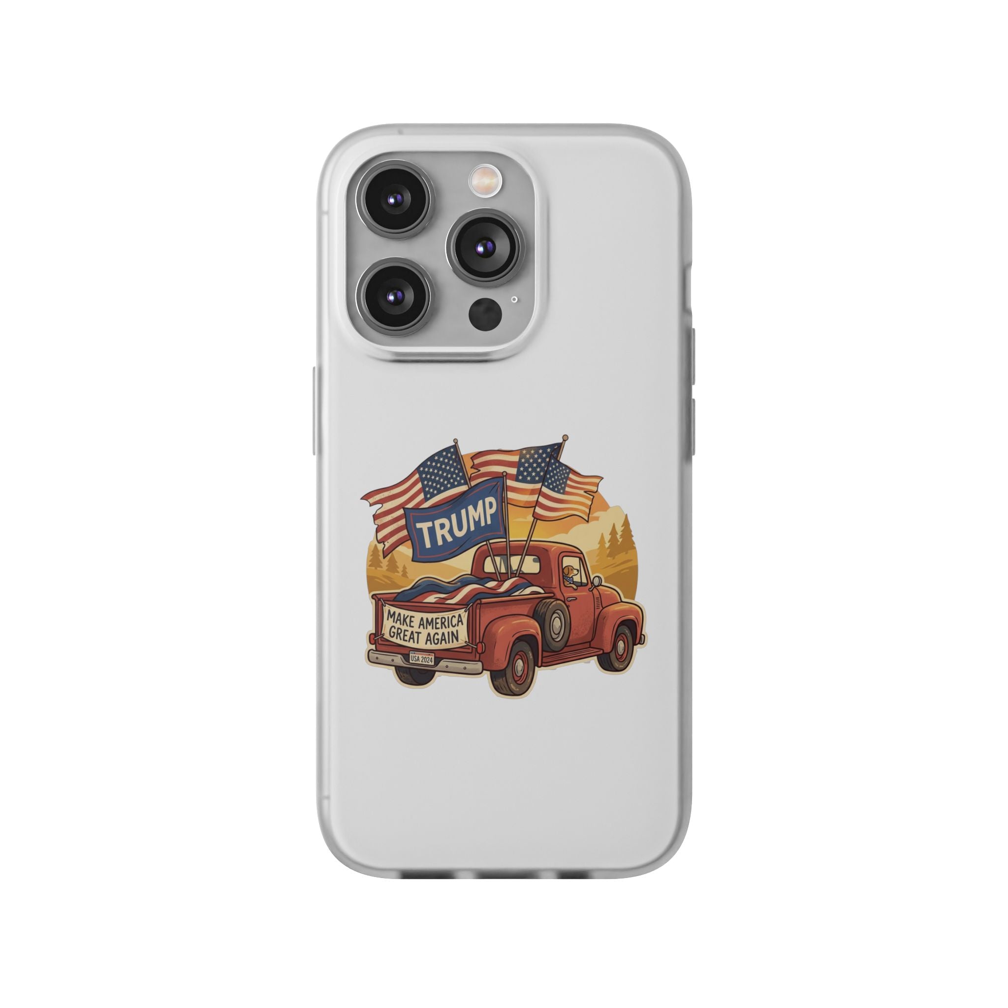Trump Truck Phone Case — Patriotic MAGA Flag iPhone Case