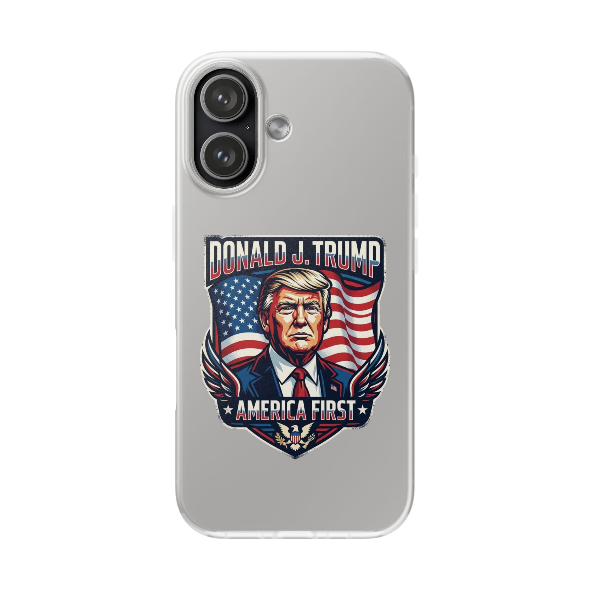 Political Phone Case — 'America First' Patriotic Shield Design