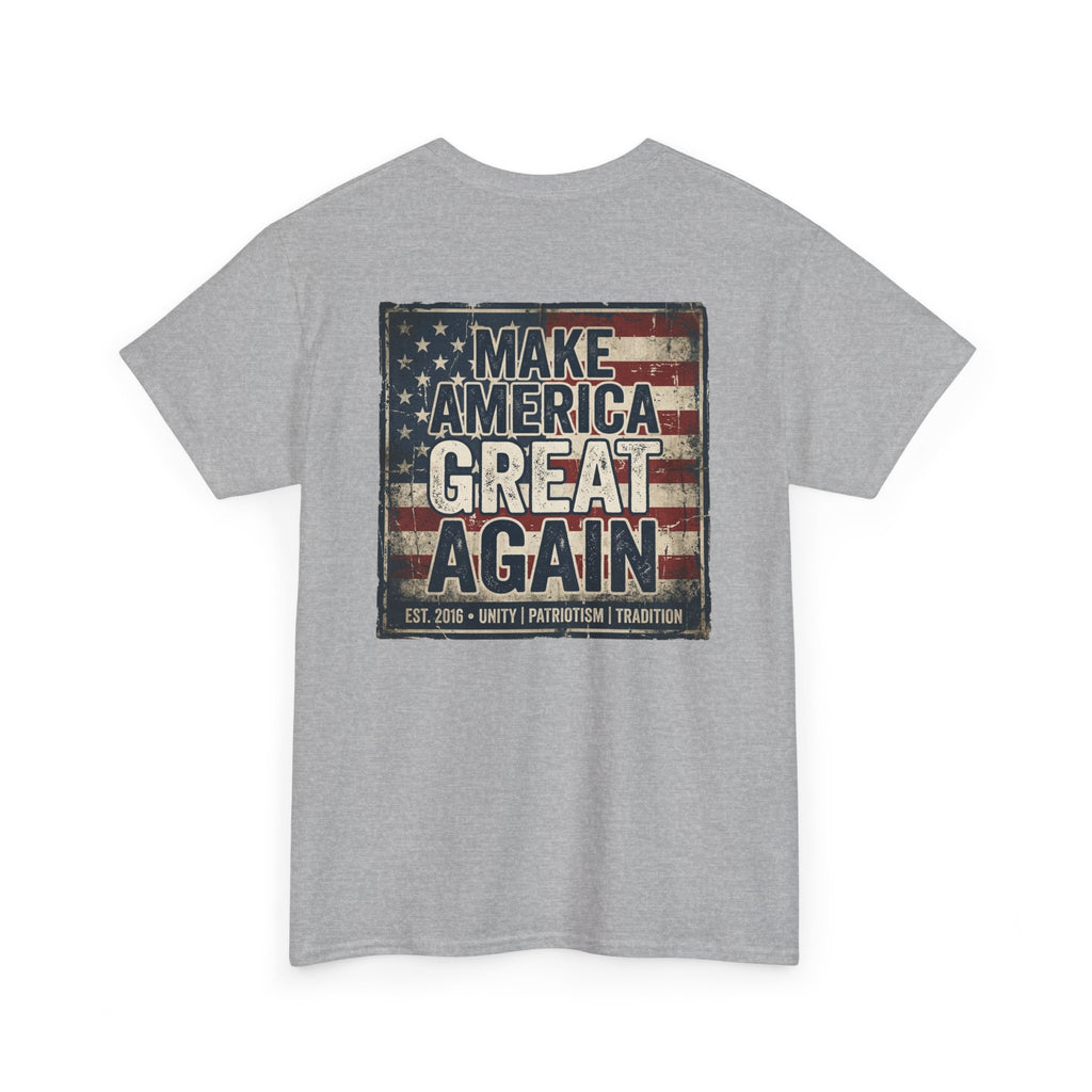Make America Great Again T‑Shirt — Vintage Flag Patriotic Tee
