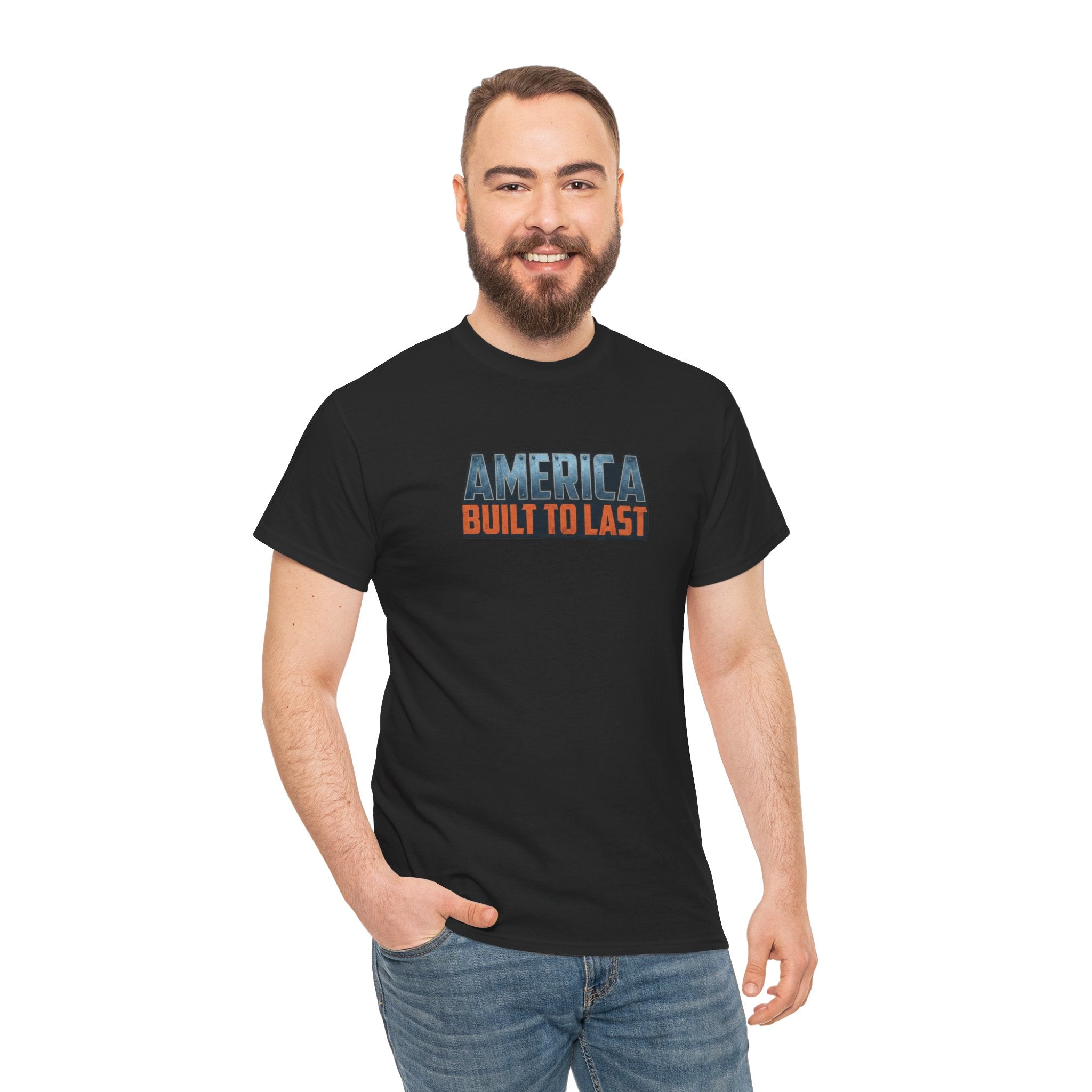 America Built to Last Tee — Trump 2024 Patriotic Graphic T-Shirt