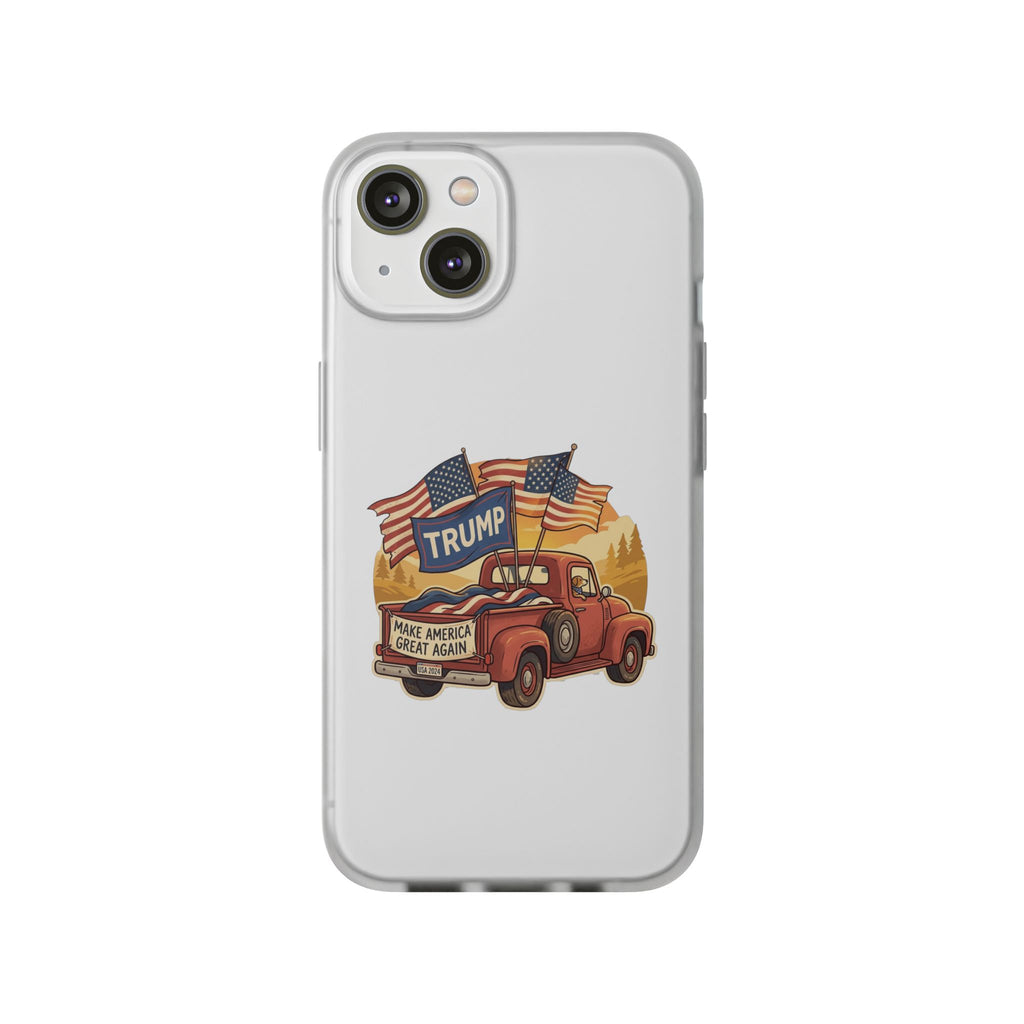 Trump Truck Phone Case — Patriotic MAGA Flag iPhone Case
