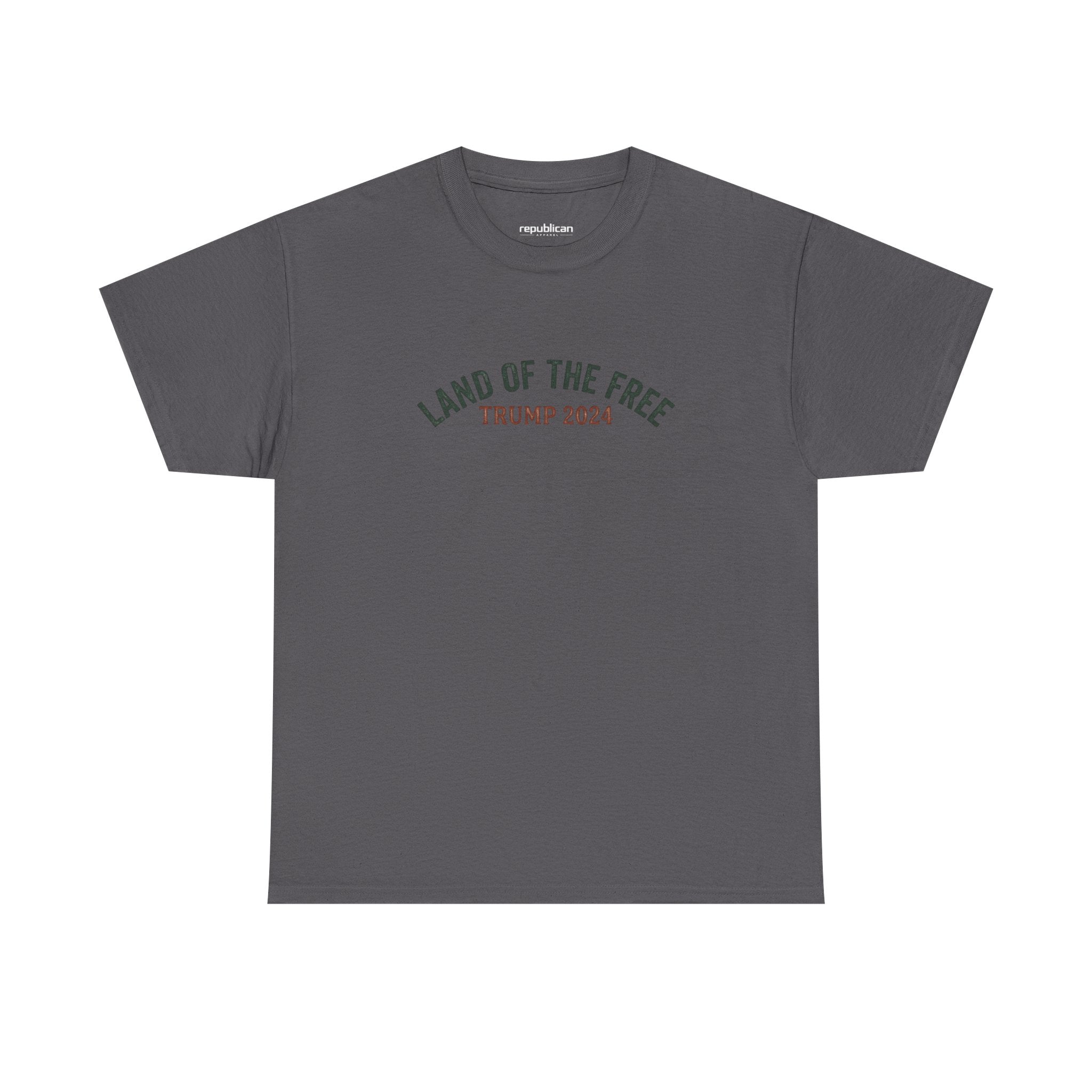 Land of the Free Graphic Tee – Vintage Mountain Campaign Design
