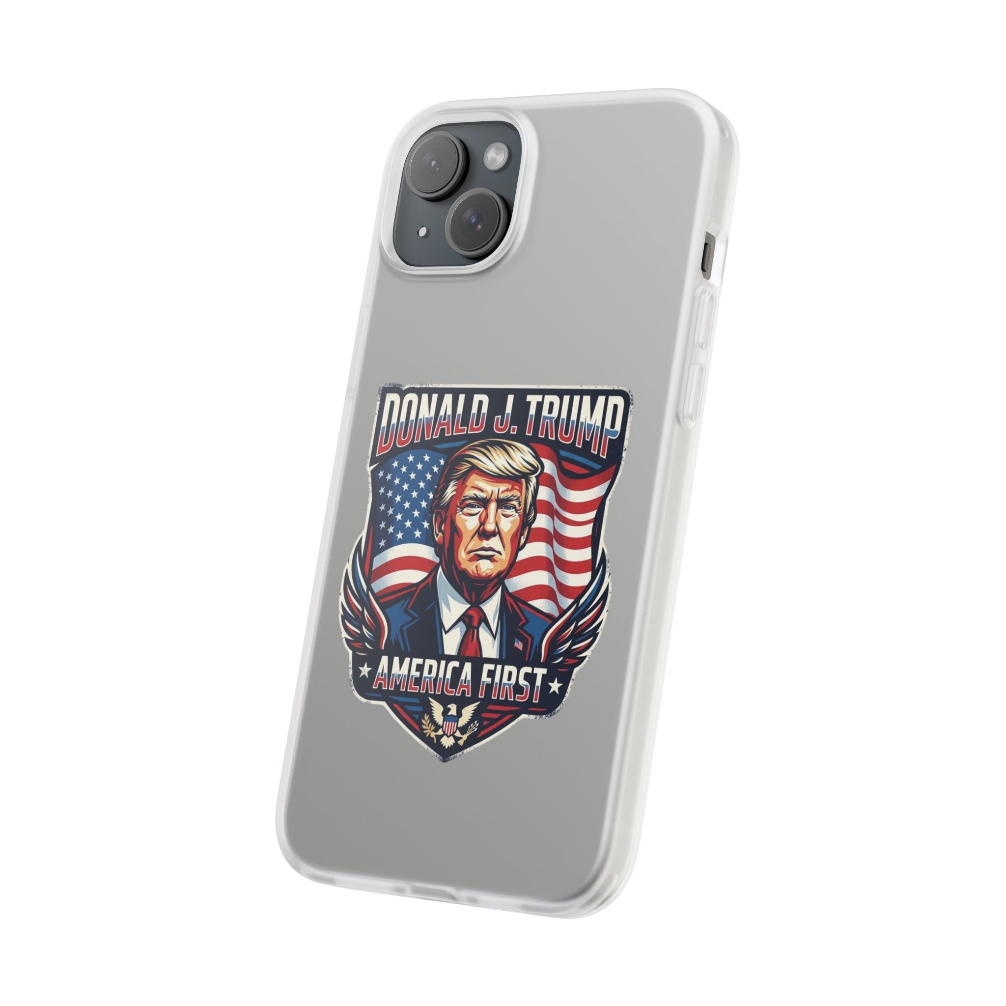 Political Phone Case — 'America First' Patriotic Shield Design