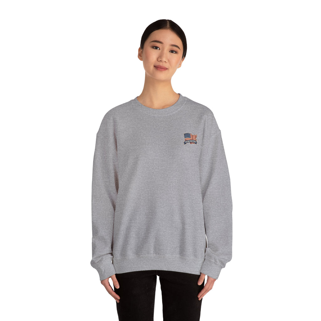 Crewneck Sweatshirt - Vintage Truck with Trump Flags | Make America Great Again Pullover