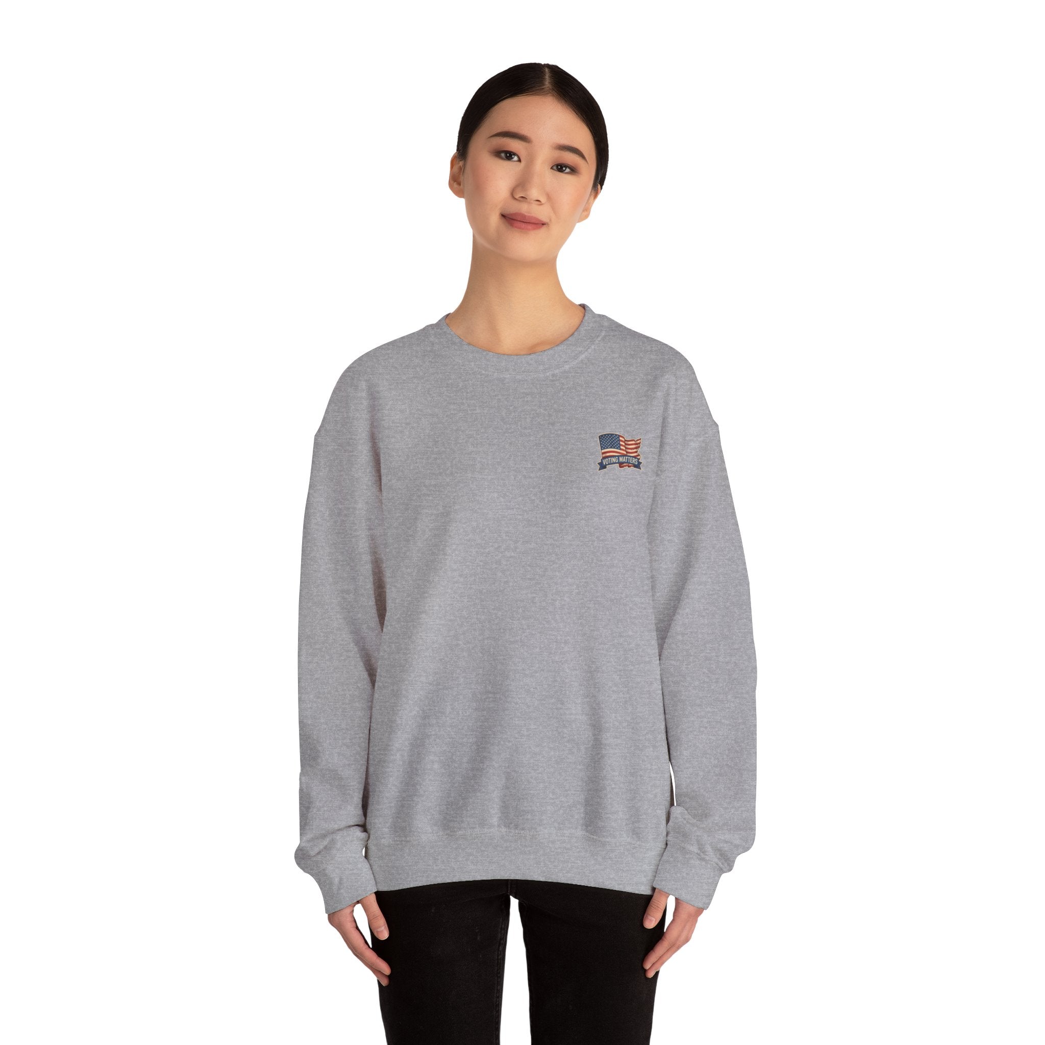 Crewneck Sweatshirt - Vintage Truck with Trump Flags | Make America Great Again Pullover