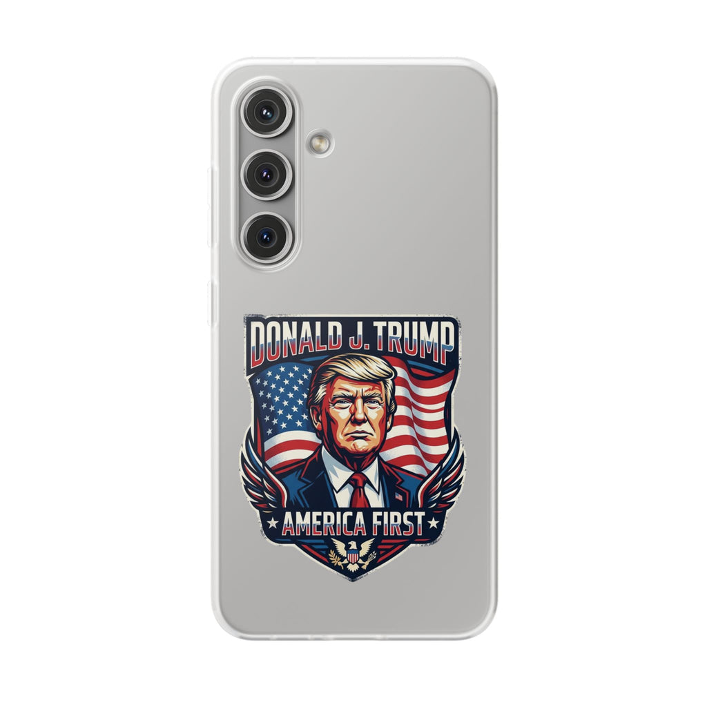 Political Phone Case — 'America First' Patriotic Shield Design