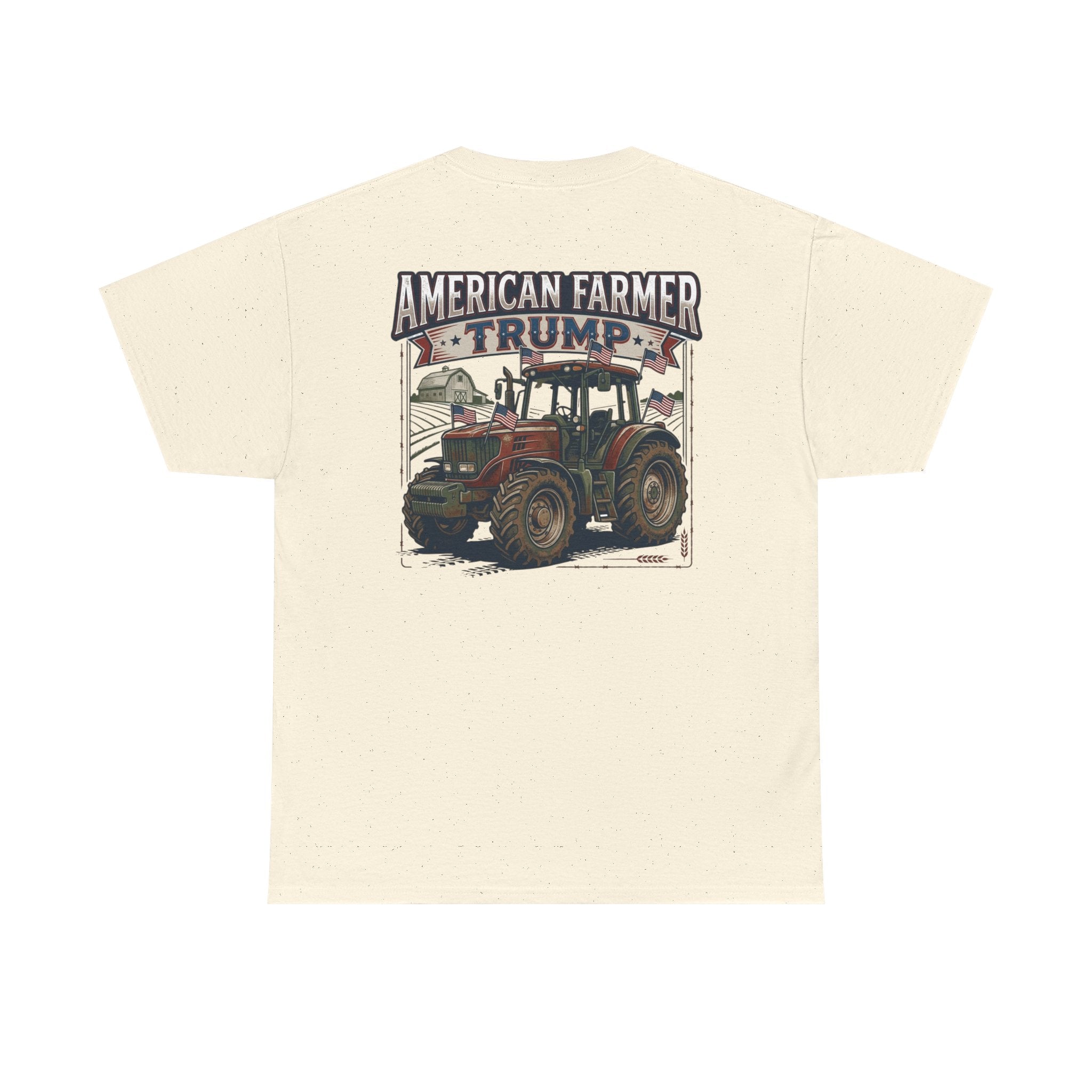 American Farmer Trump T-Shirt – Patriotic Tractor Graphic Tee
