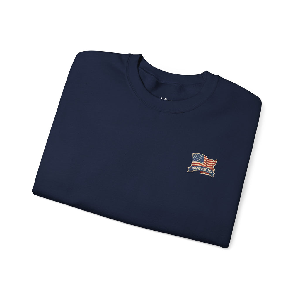 Crewneck Sweatshirt - Vintage Truck with Trump Flags | Make America Great Again Pullover