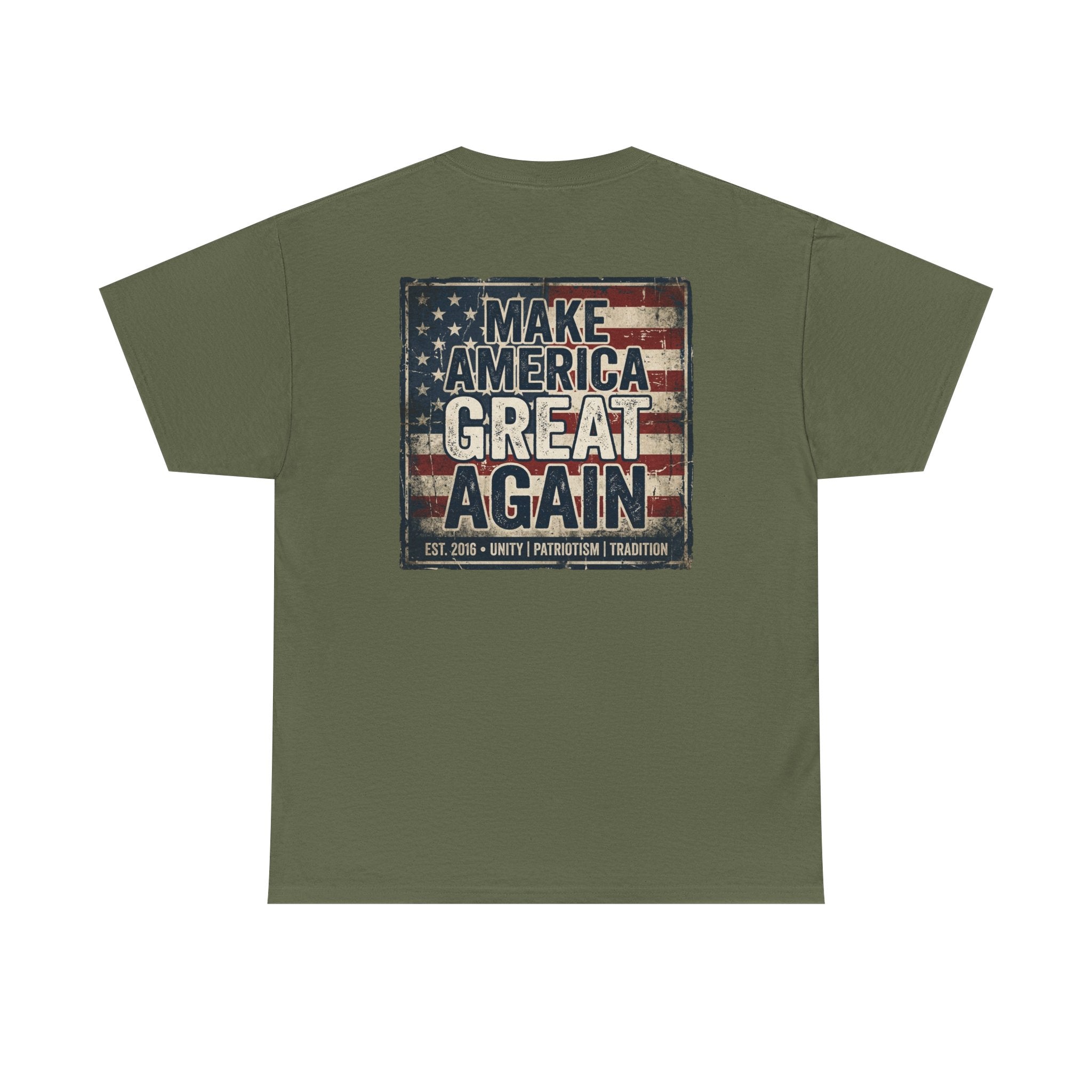 Make America Great Again T‑Shirt — Vintage Flag Patriotic Tee