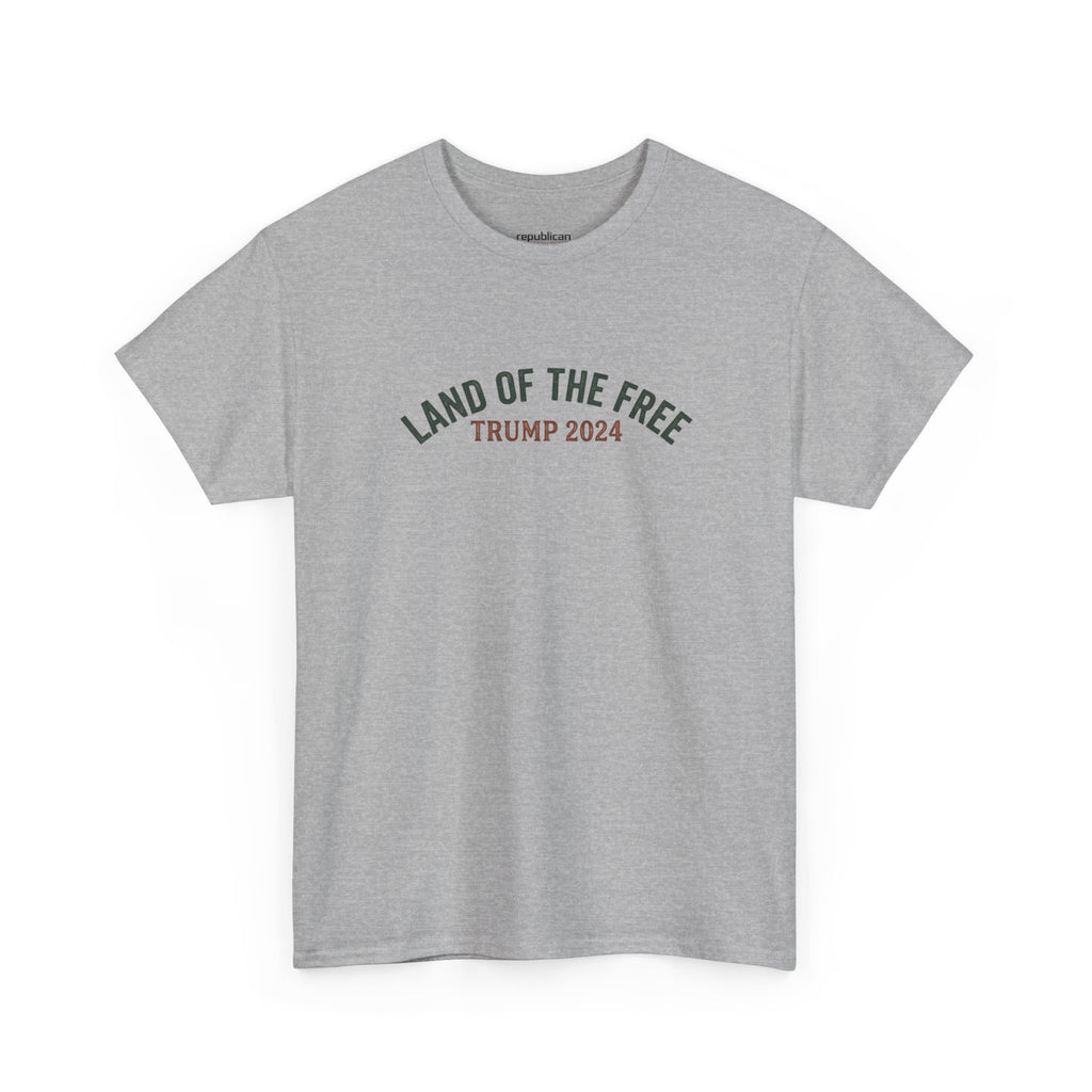 Land of the Free Graphic Tee – Vintage Mountain Campaign Design