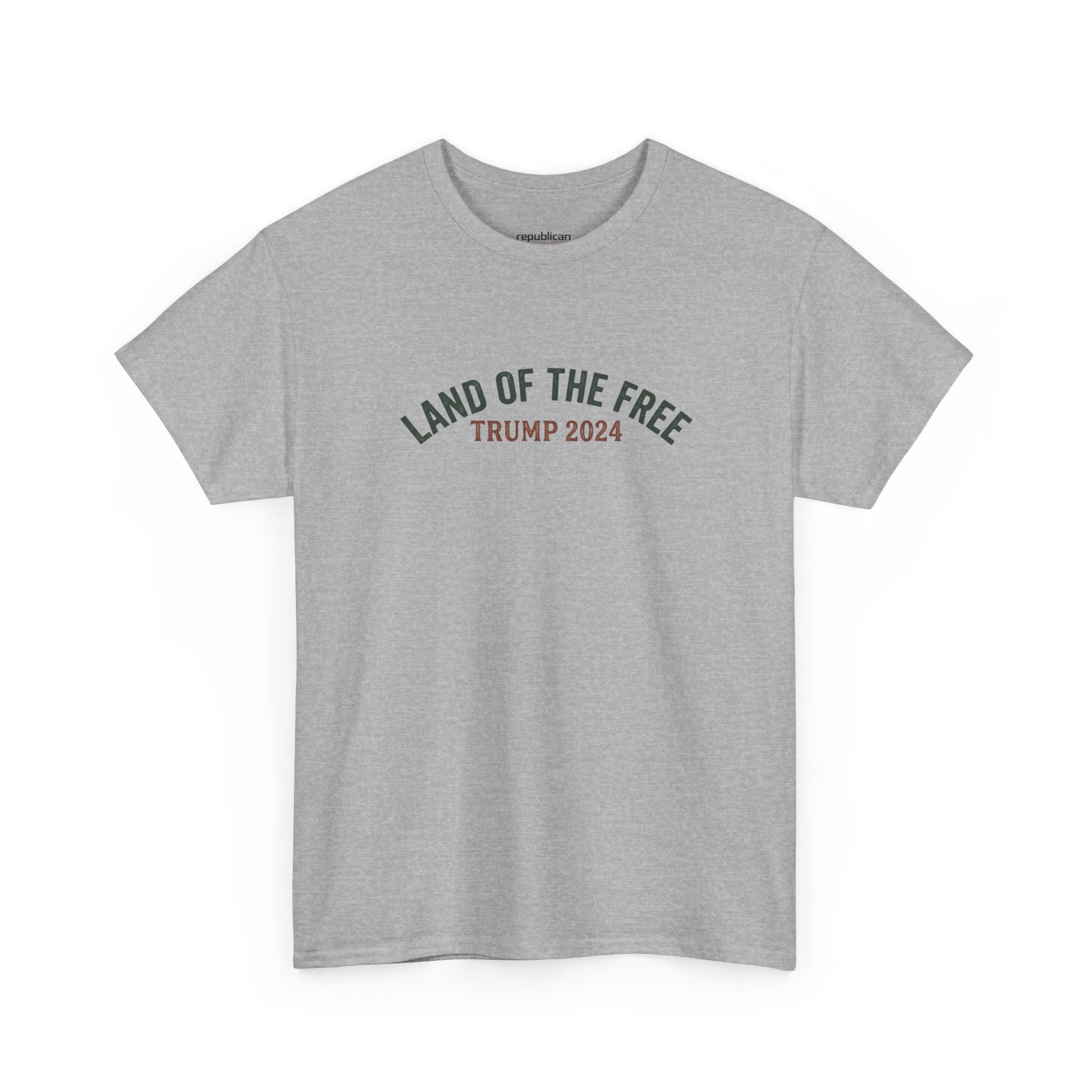 Land of the Free Graphic Tee – Vintage Mountain Campaign Design