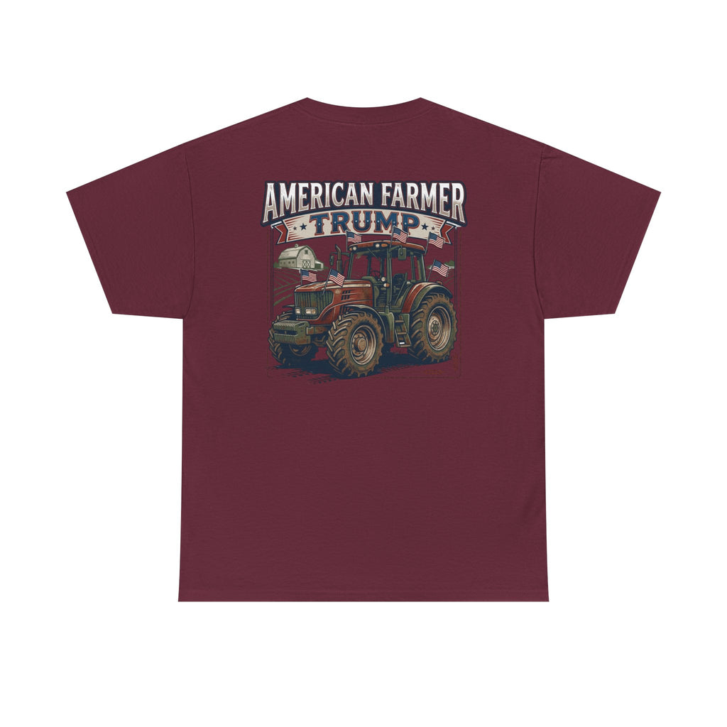 American Farmer Trump T-Shirt – Patriotic Tractor Graphic Tee