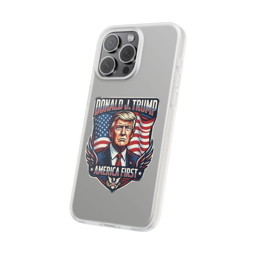Political Phone Case — 'America First' Patriotic Shield Design