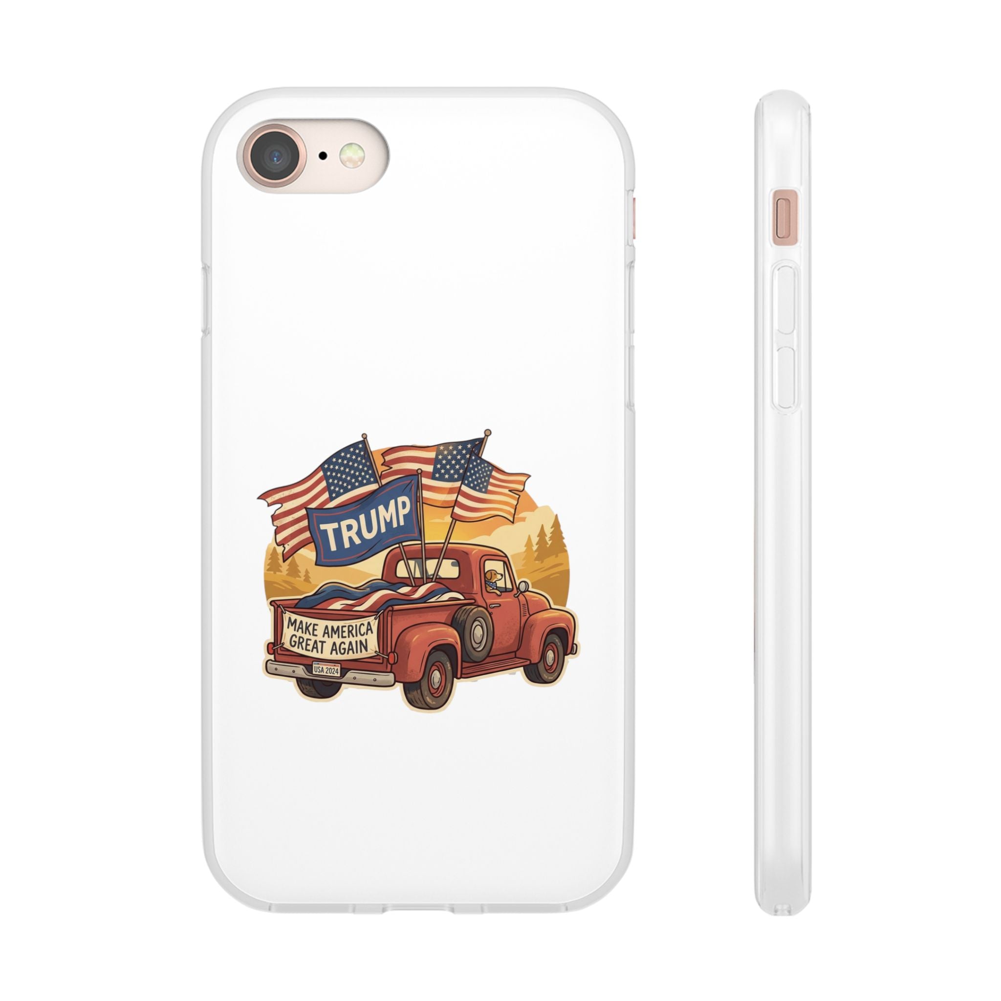 Trump Truck Phone Case — Patriotic MAGA Flag iPhone Case