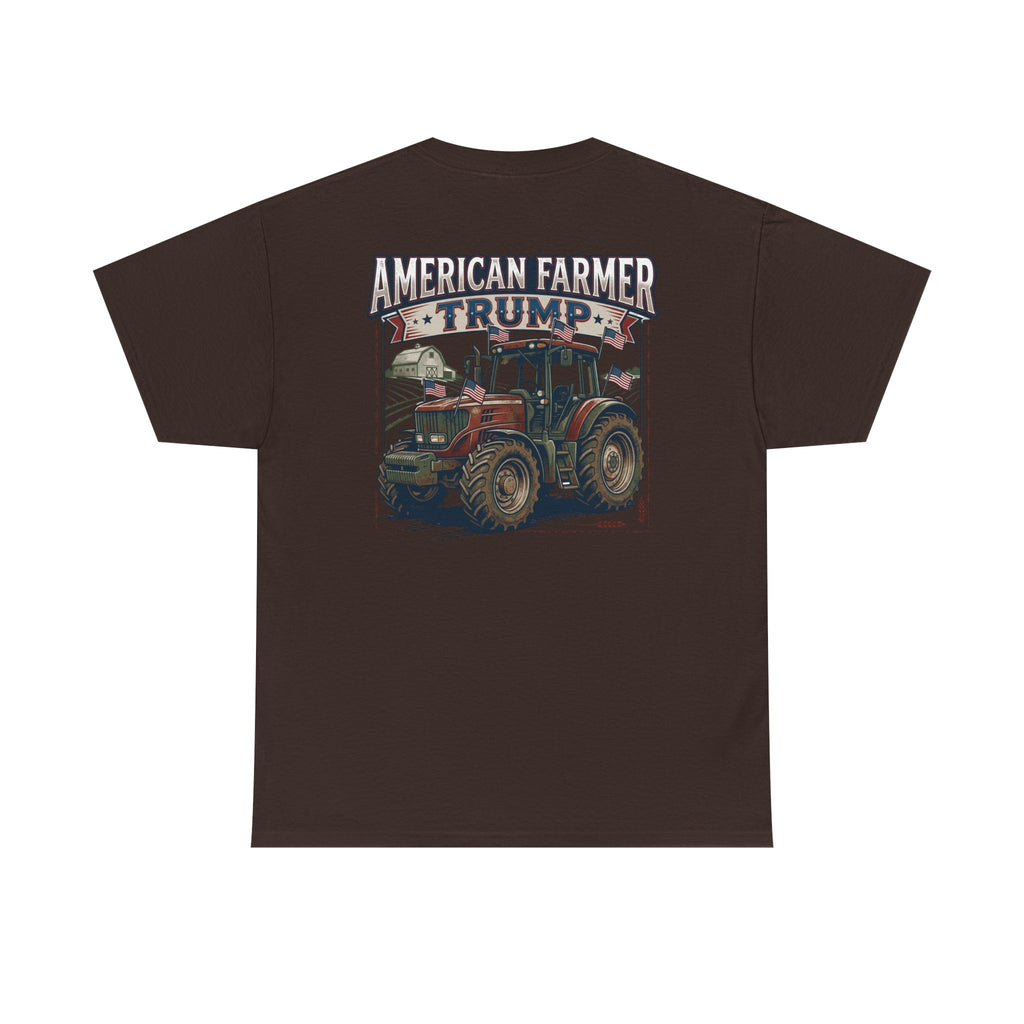 American Farmer Trump T-Shirt – Patriotic Tractor Graphic Tee