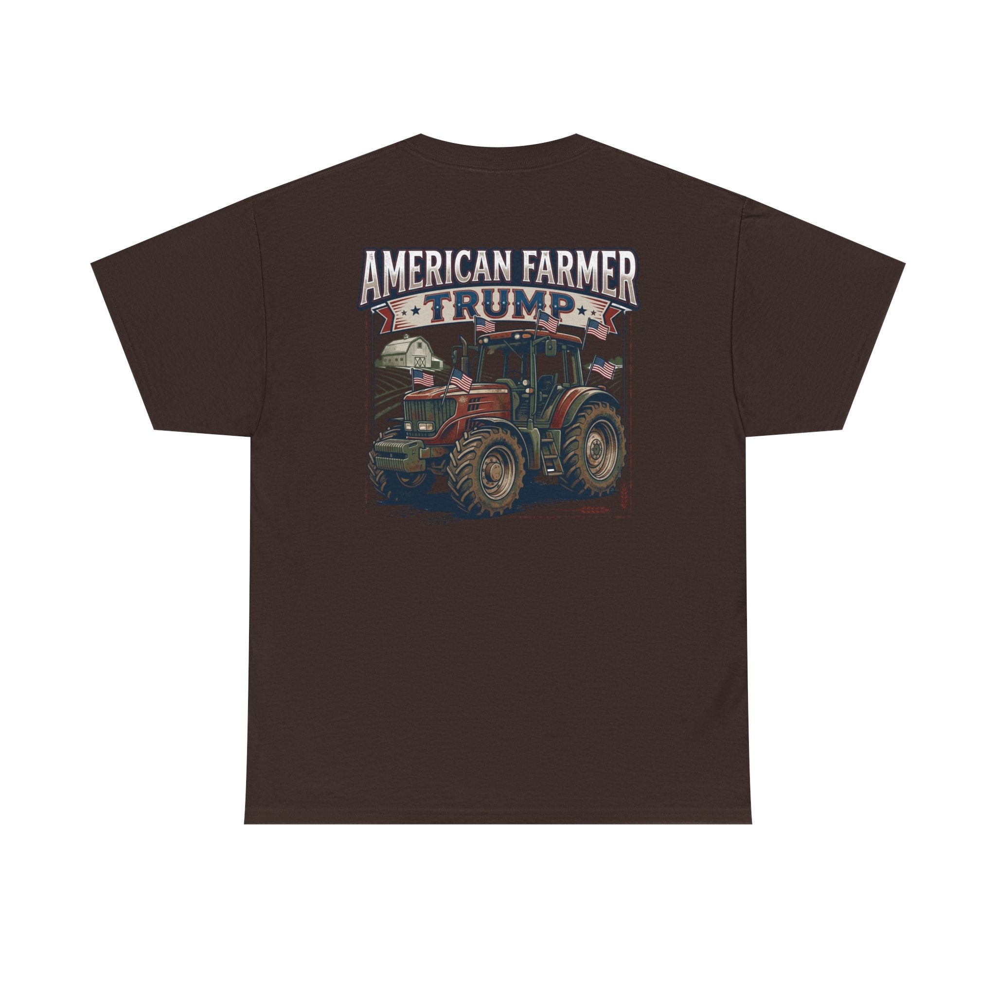 American Farmer Trump T-Shirt – Patriotic Tractor Graphic Tee