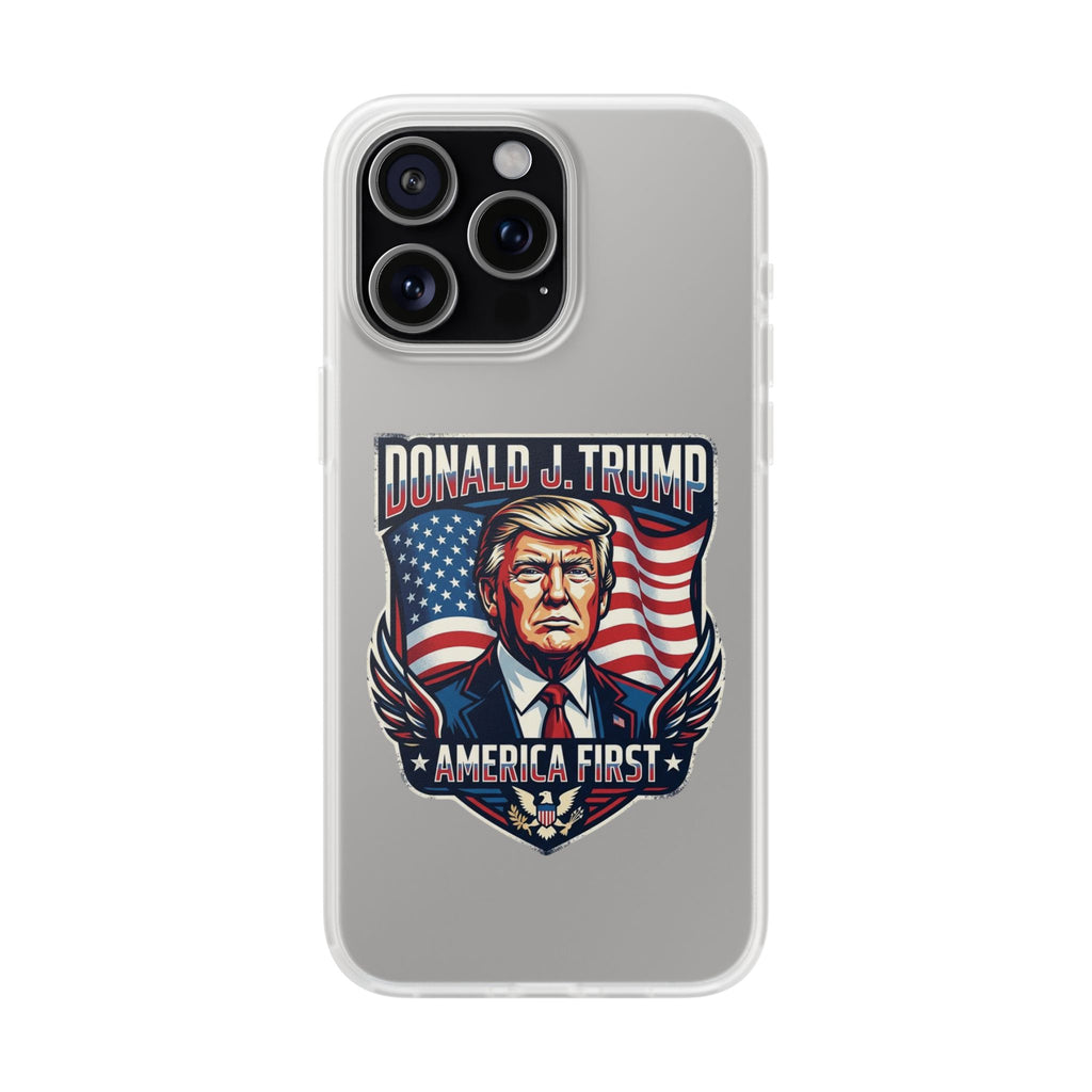 Political Phone Case — 'America First' Patriotic Shield Design