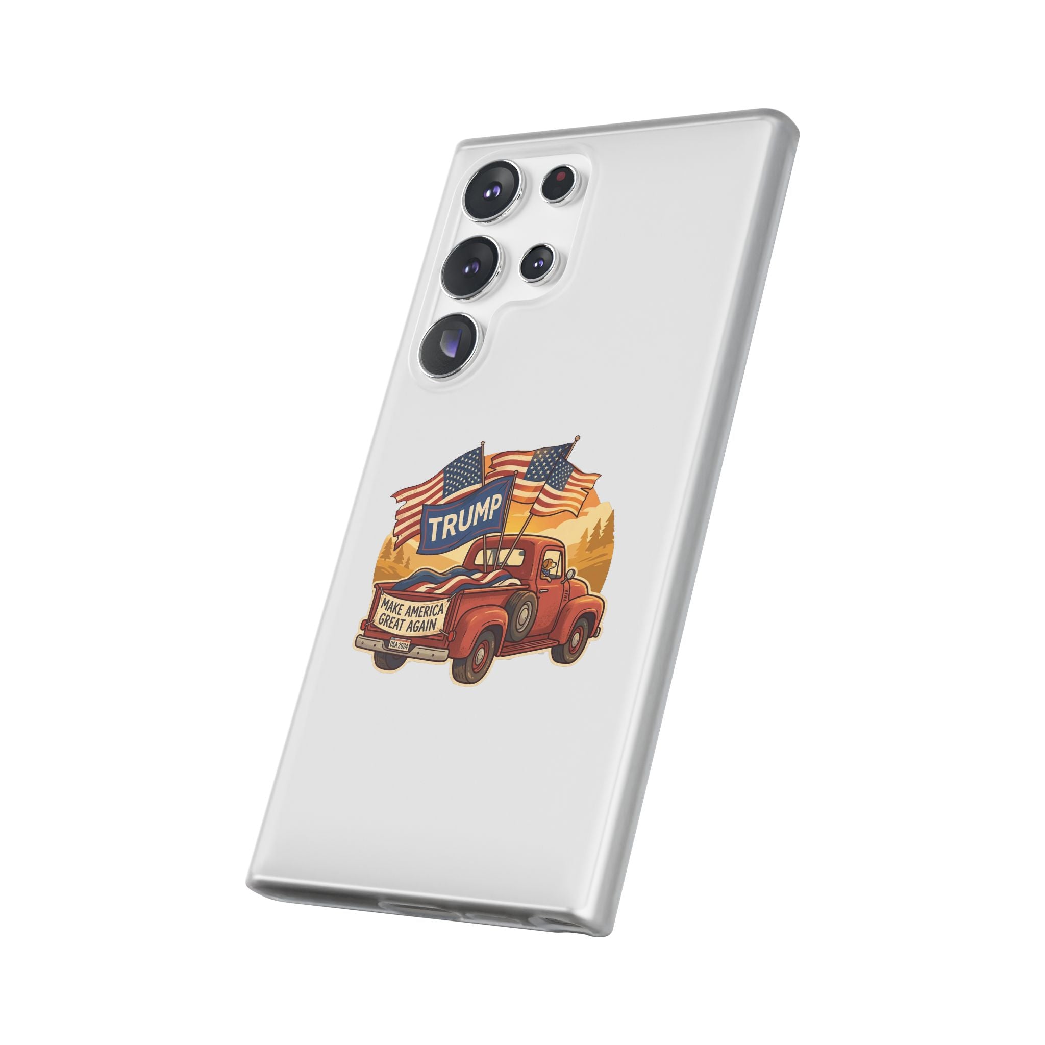 Trump Truck Phone Case — Patriotic MAGA Flag iPhone Case