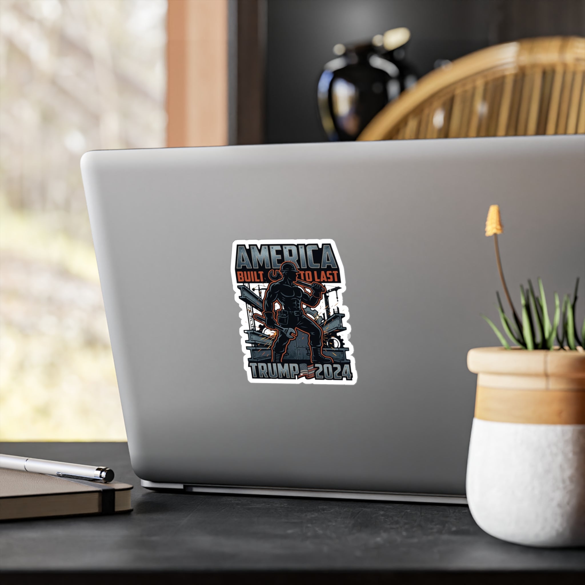 Trump 2024 Sticker – "America Built to Last" Vinyl Decal