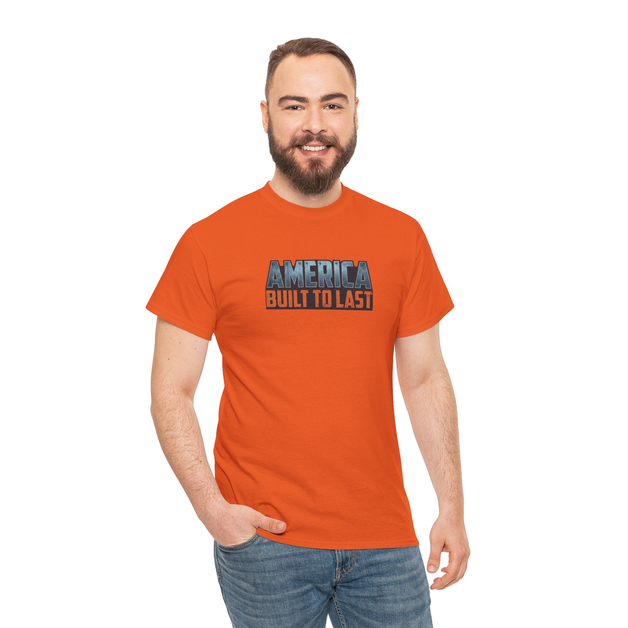 America Built to Last Tee — Trump 2024 Patriotic Graphic T-Shirt