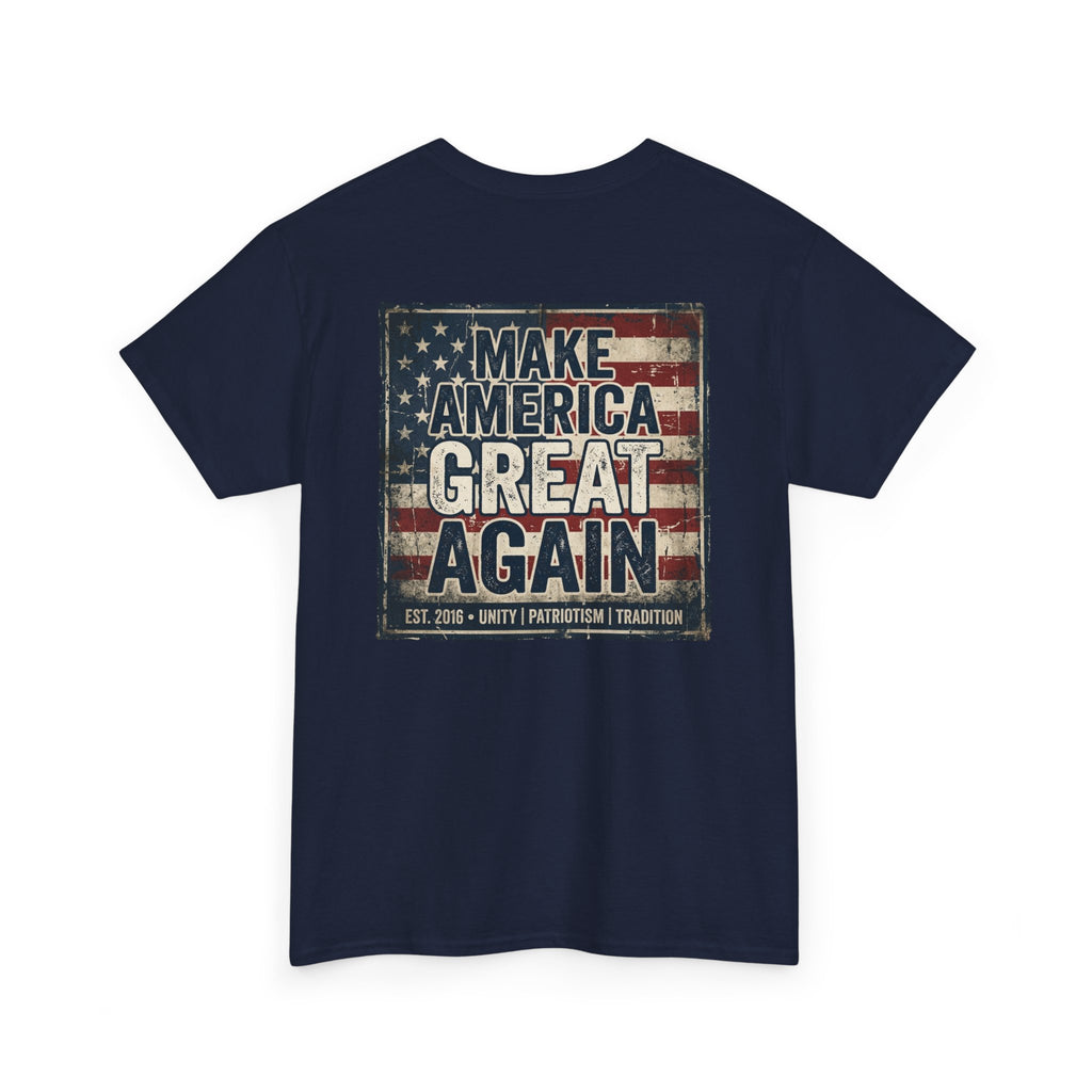 Make America Great Again T‑Shirt — Vintage Flag Patriotic Tee