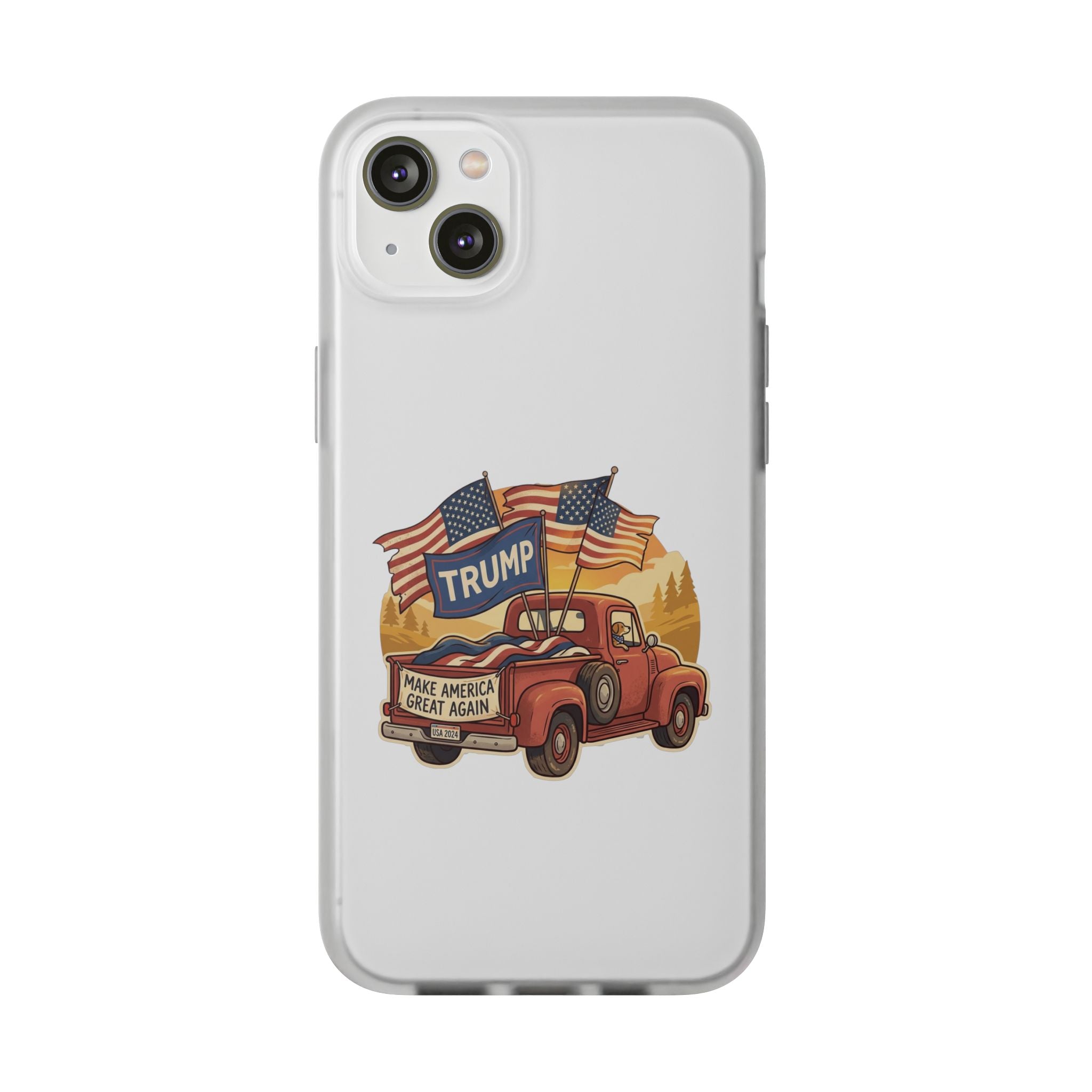 Trump Truck Phone Case — Patriotic MAGA Flag iPhone Case