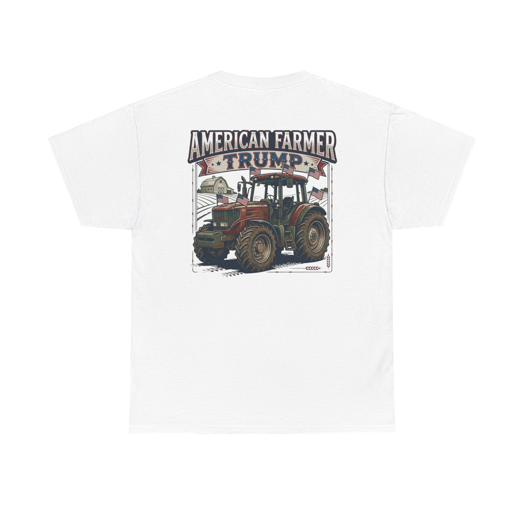 American Farmer Trump T-Shirt – Patriotic Tractor Graphic Tee