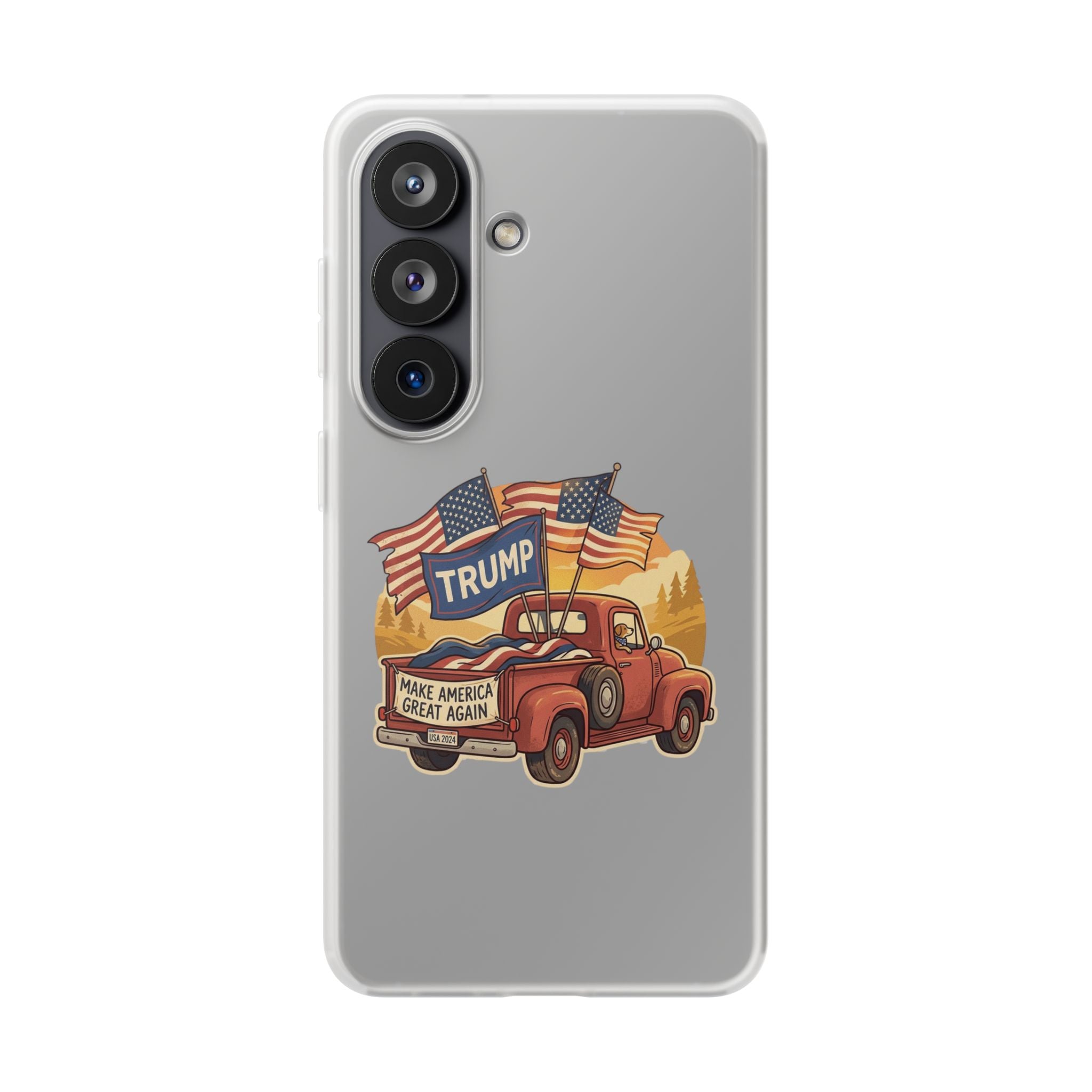 Trump Truck Phone Case — Patriotic MAGA Flag iPhone Case