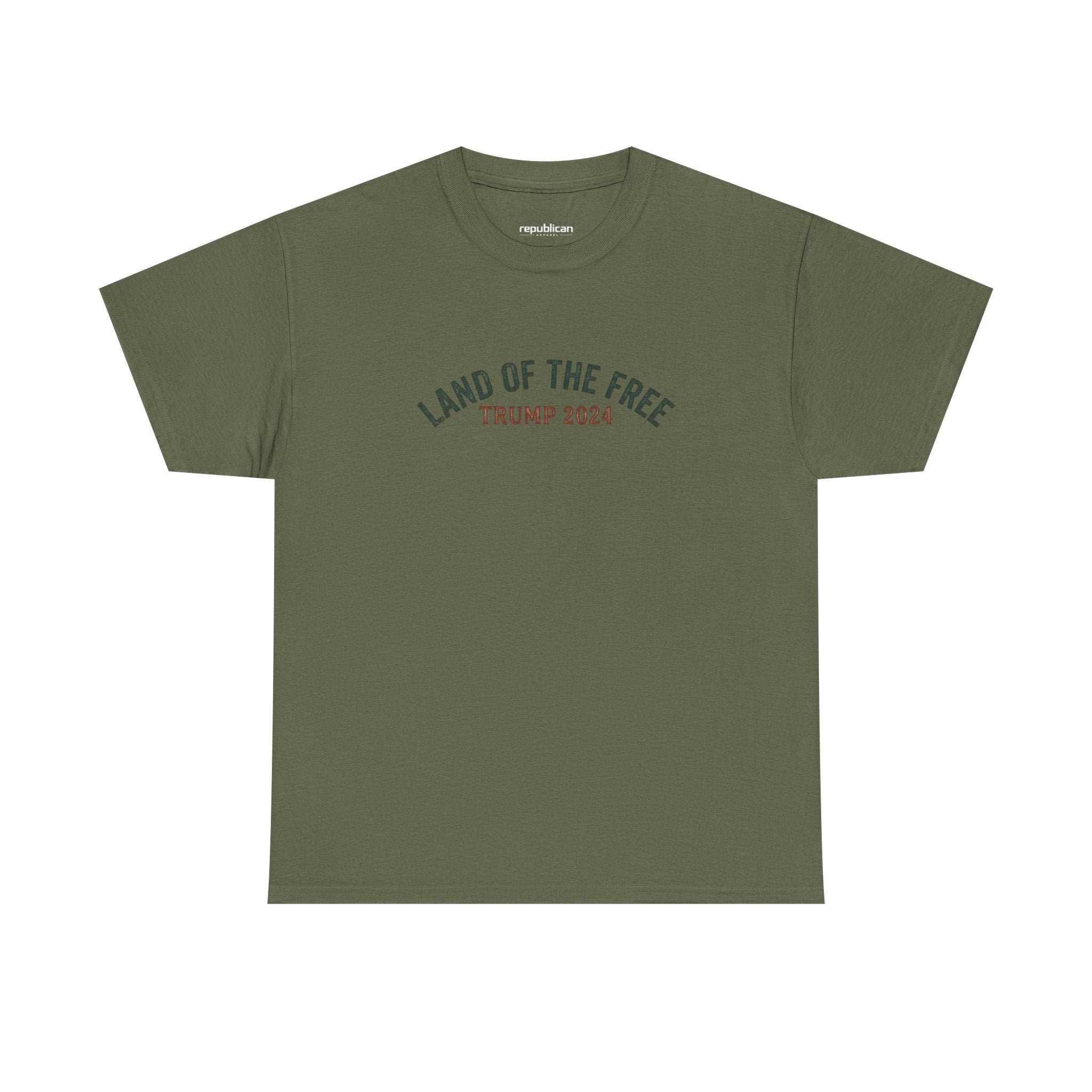Land of the Free Graphic Tee – Vintage Mountain Campaign Design