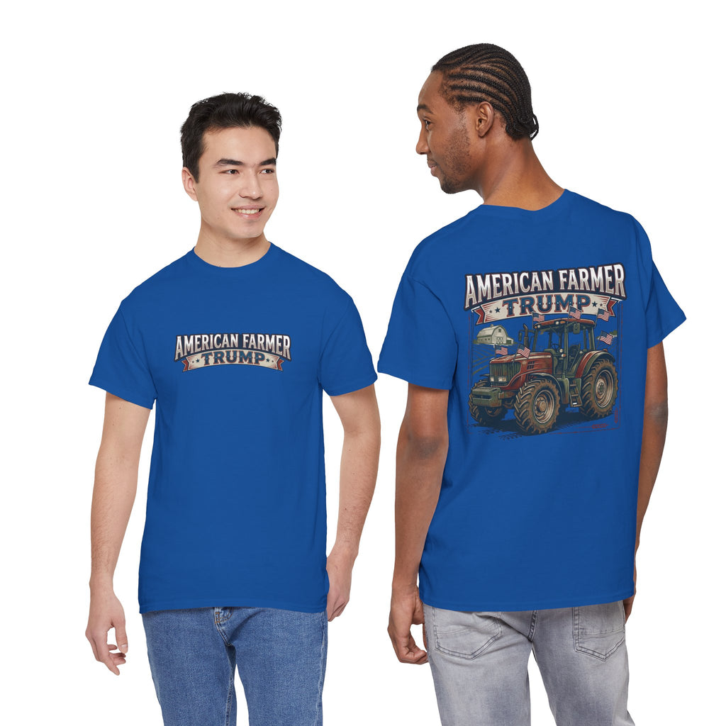 American Farmer Trump T-Shirt – Patriotic Tractor Graphic Tee