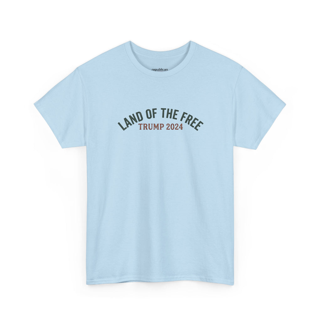 Land of the Free Graphic Tee – Vintage Mountain Campaign Design