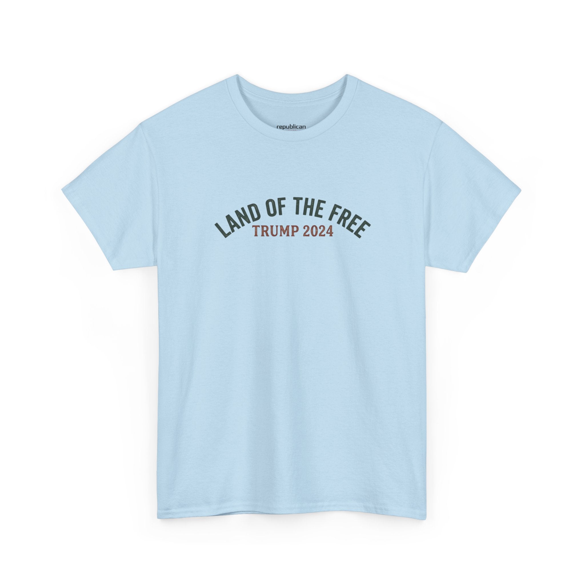 Land of the Free Graphic Tee – Vintage Mountain Campaign Design