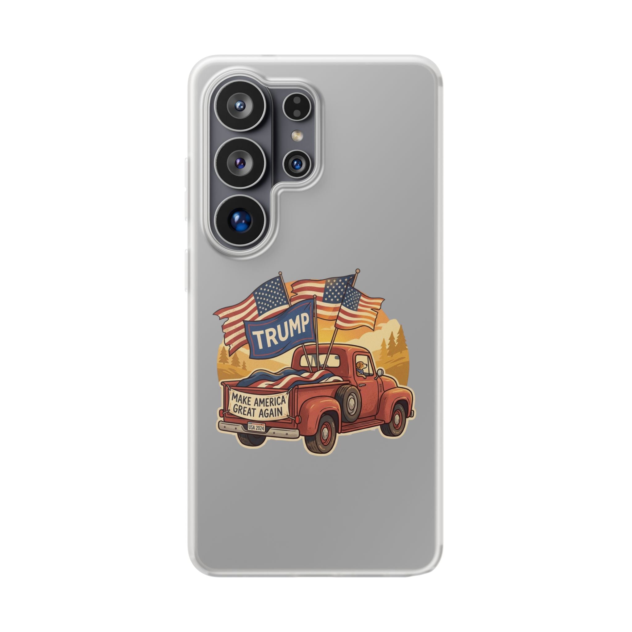 Trump Truck Phone Case — Patriotic MAGA Flag iPhone Case