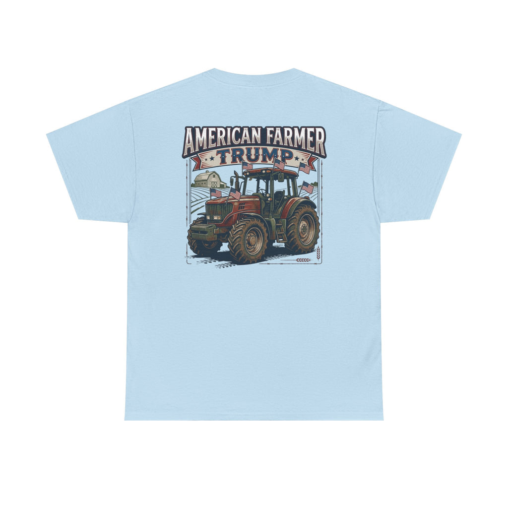 American Farmer Trump T-Shirt – Patriotic Tractor Graphic Tee