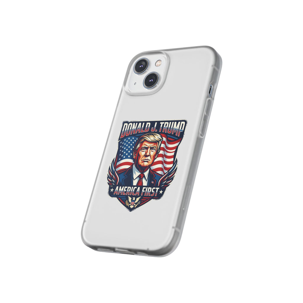 Political Phone Case — 'America First' Patriotic Shield Design