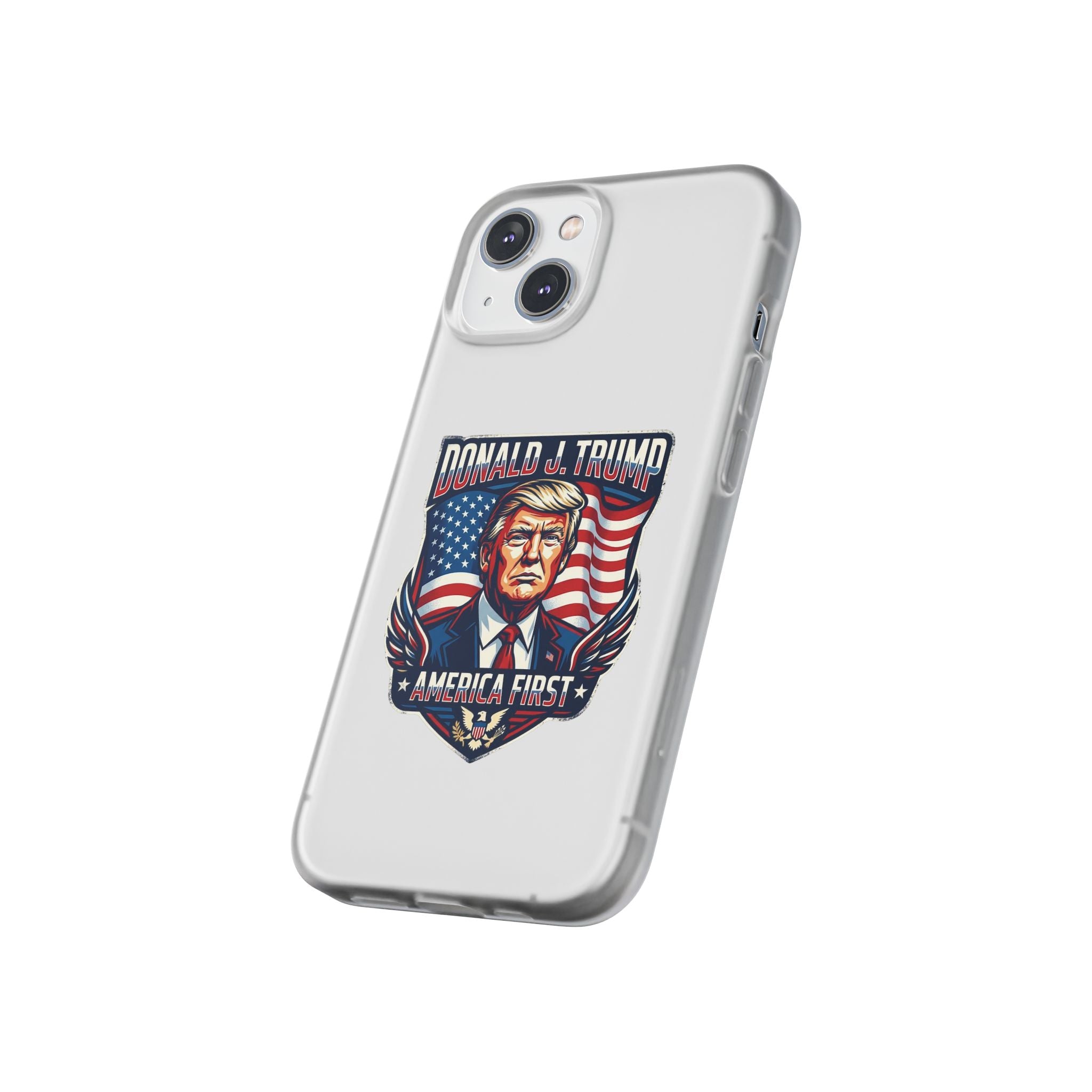 Political Phone Case — 'America First' Patriotic Shield Design