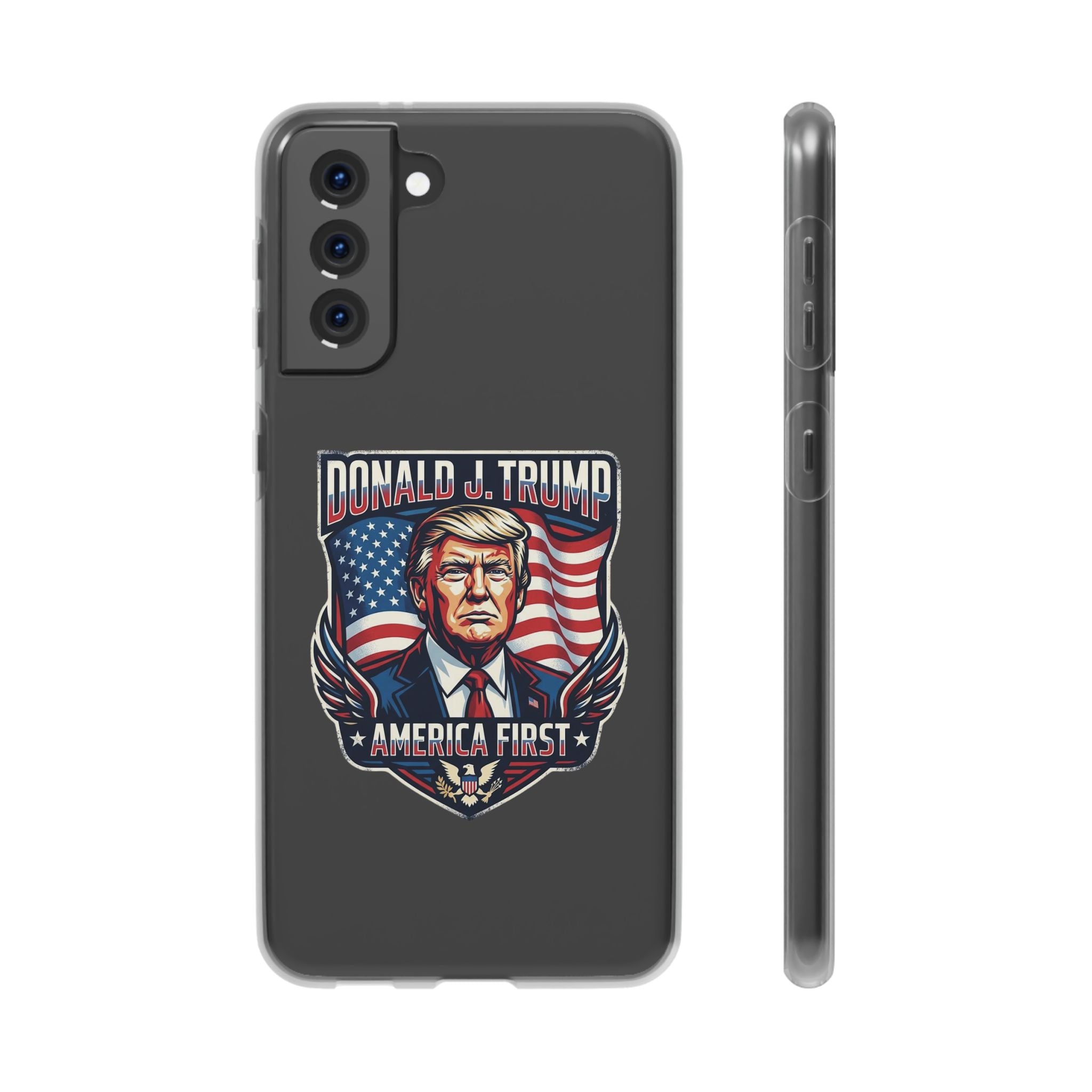 Political Phone Case — 'America First' Patriotic Shield Design