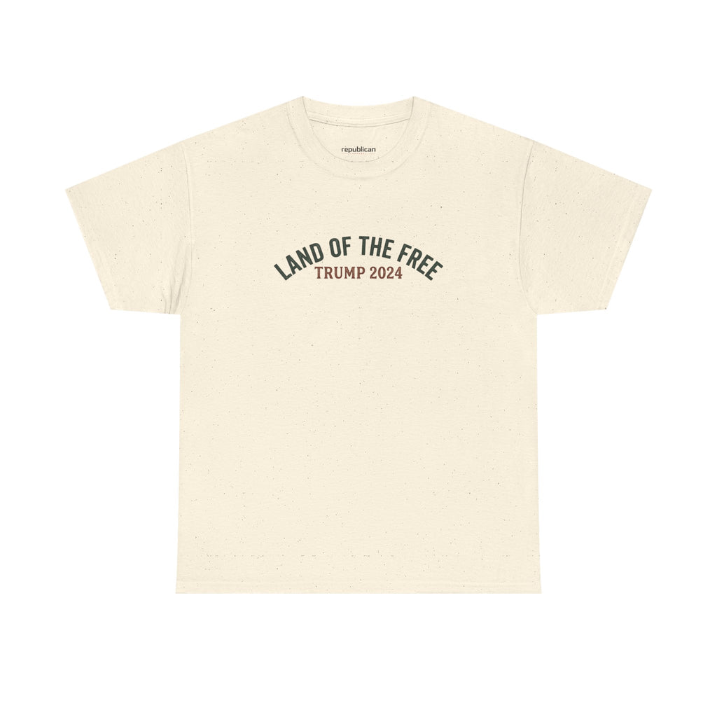 Land of the Free Graphic Tee – Vintage Mountain Campaign Design