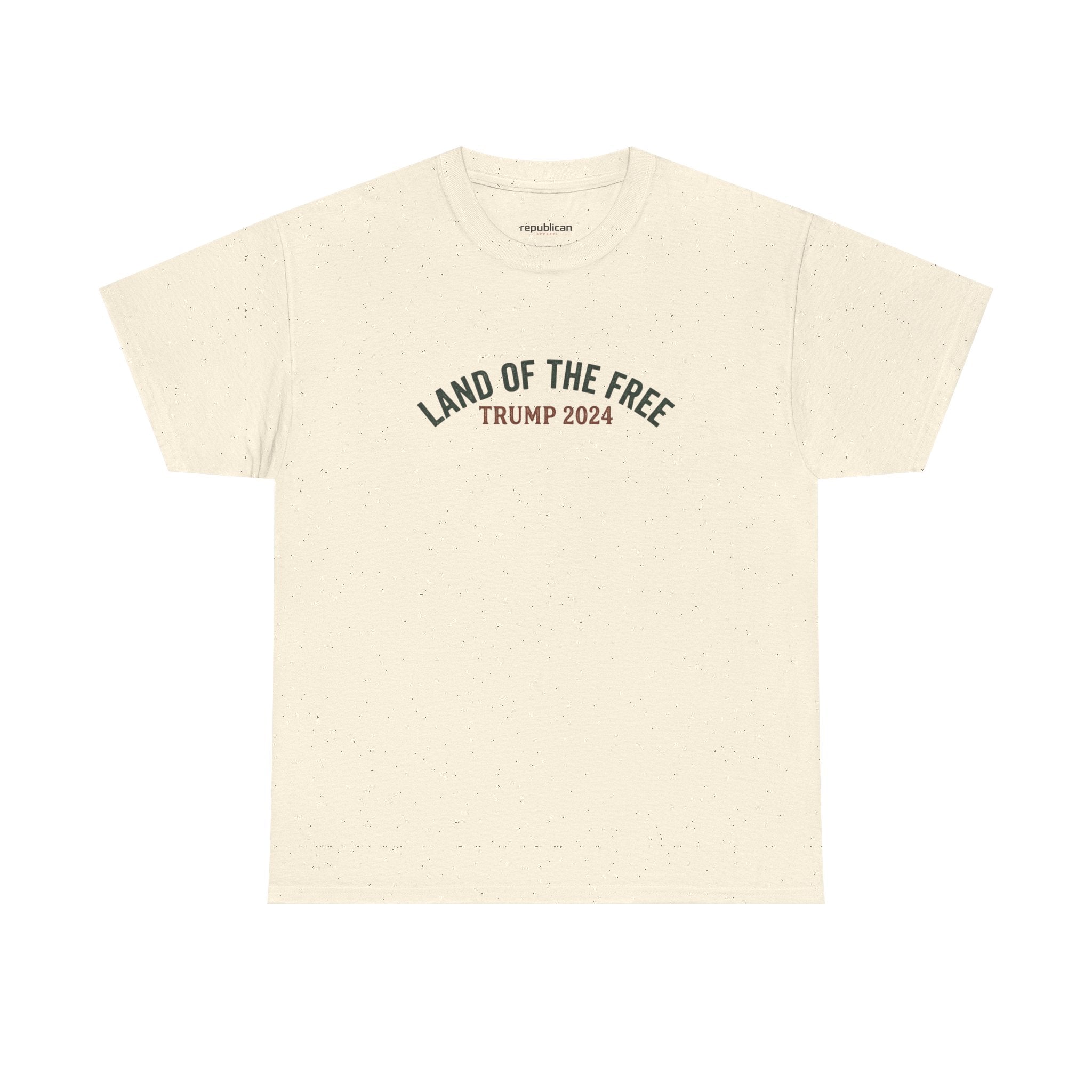 Land of the Free Graphic Tee – Vintage Mountain Campaign Design