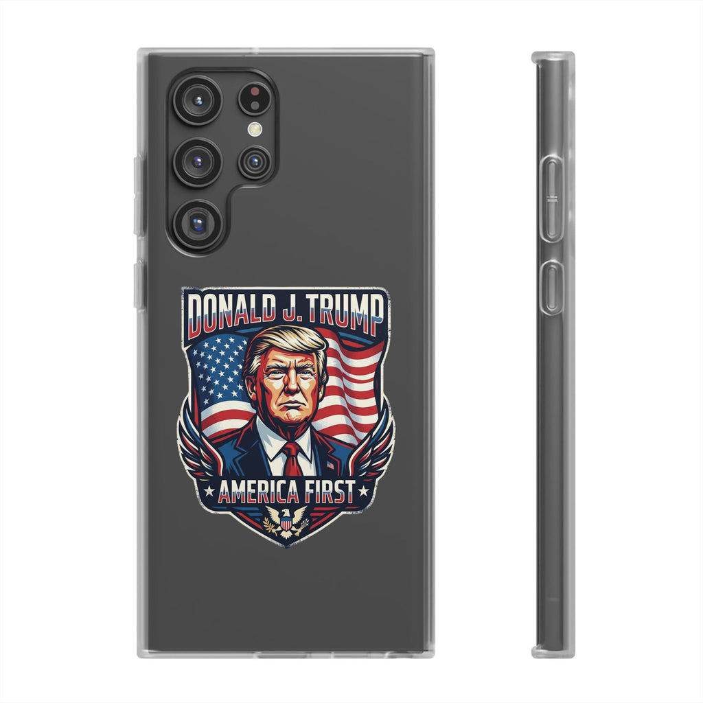 Political Phone Case — 'America First' Patriotic Shield Design
