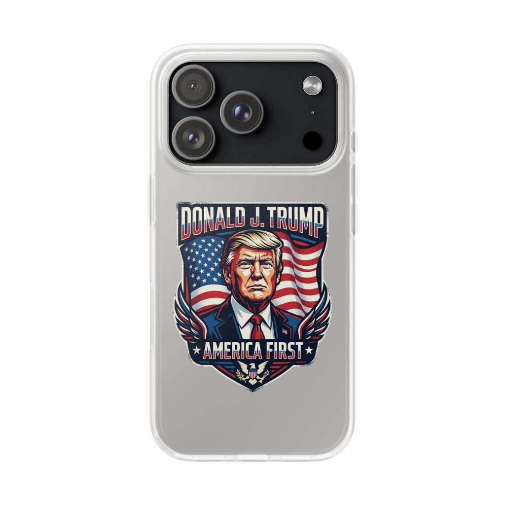 Political Phone Case — 'America First' Patriotic Shield Design