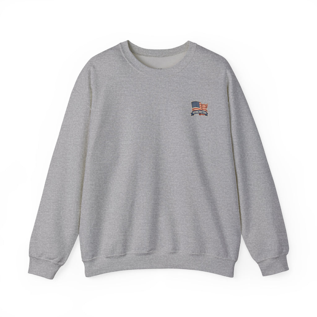 Crewneck Sweatshirt - Vintage Truck with Trump Flags | Make America Great Again Pullover