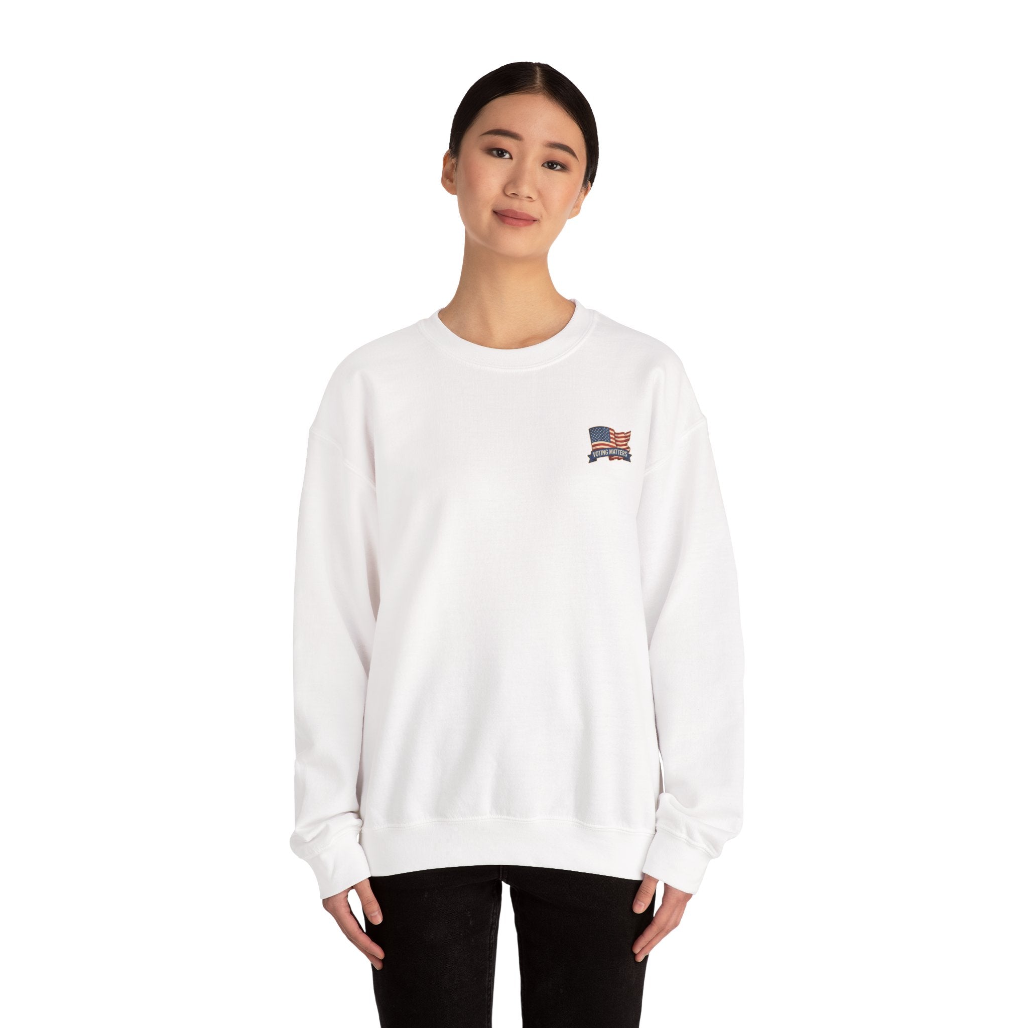 Crewneck Sweatshirt - Vintage Truck with Trump Flags | Make America Great Again Pullover