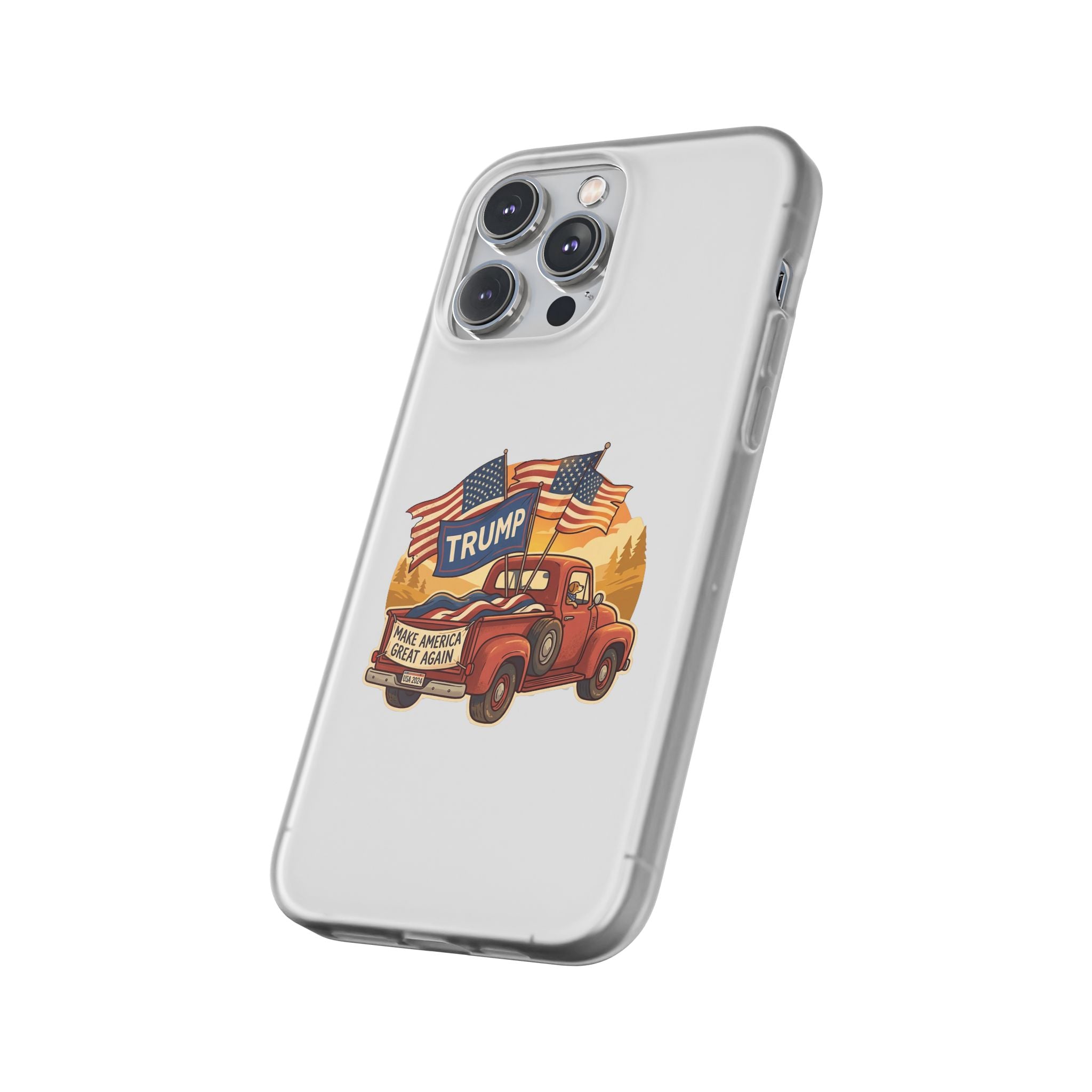 Trump Truck Phone Case — Patriotic MAGA Flag iPhone Case