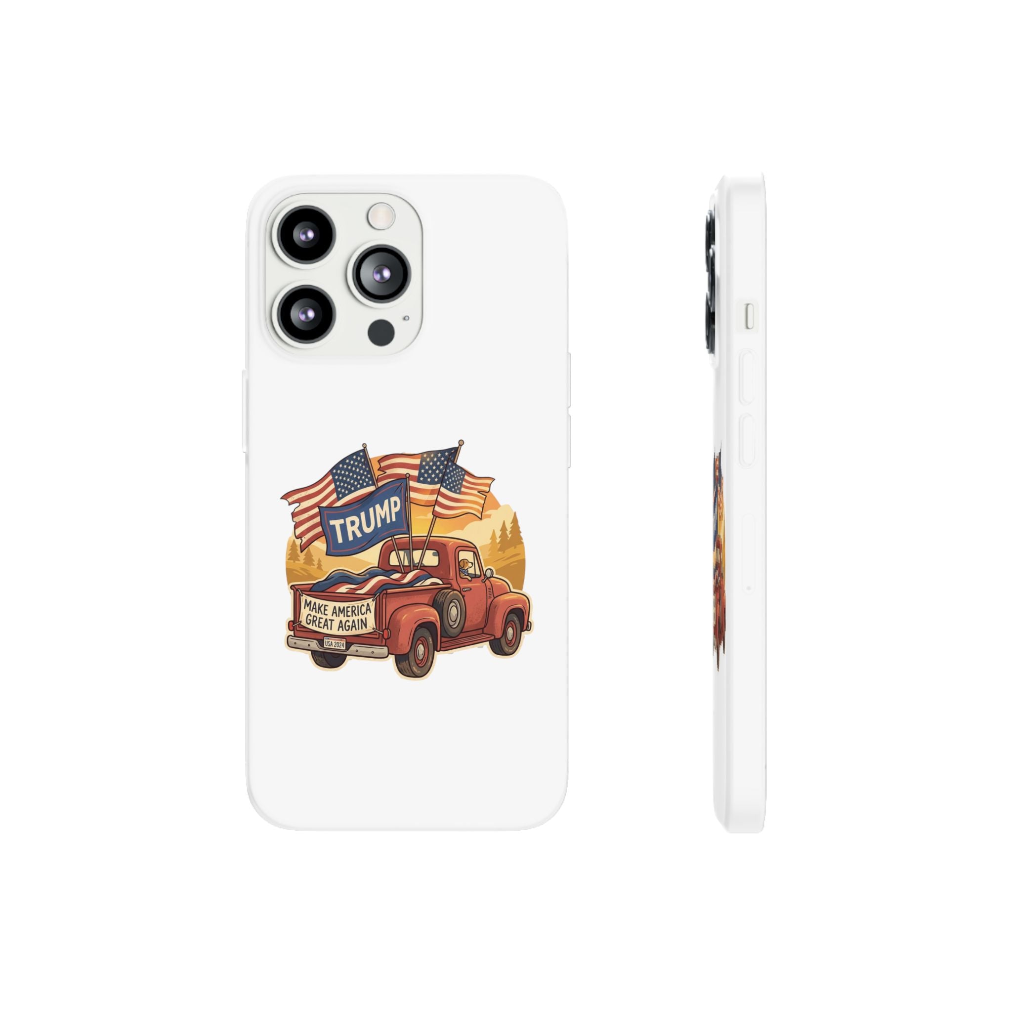 Trump Truck Phone Case — Patriotic MAGA Flag iPhone Case