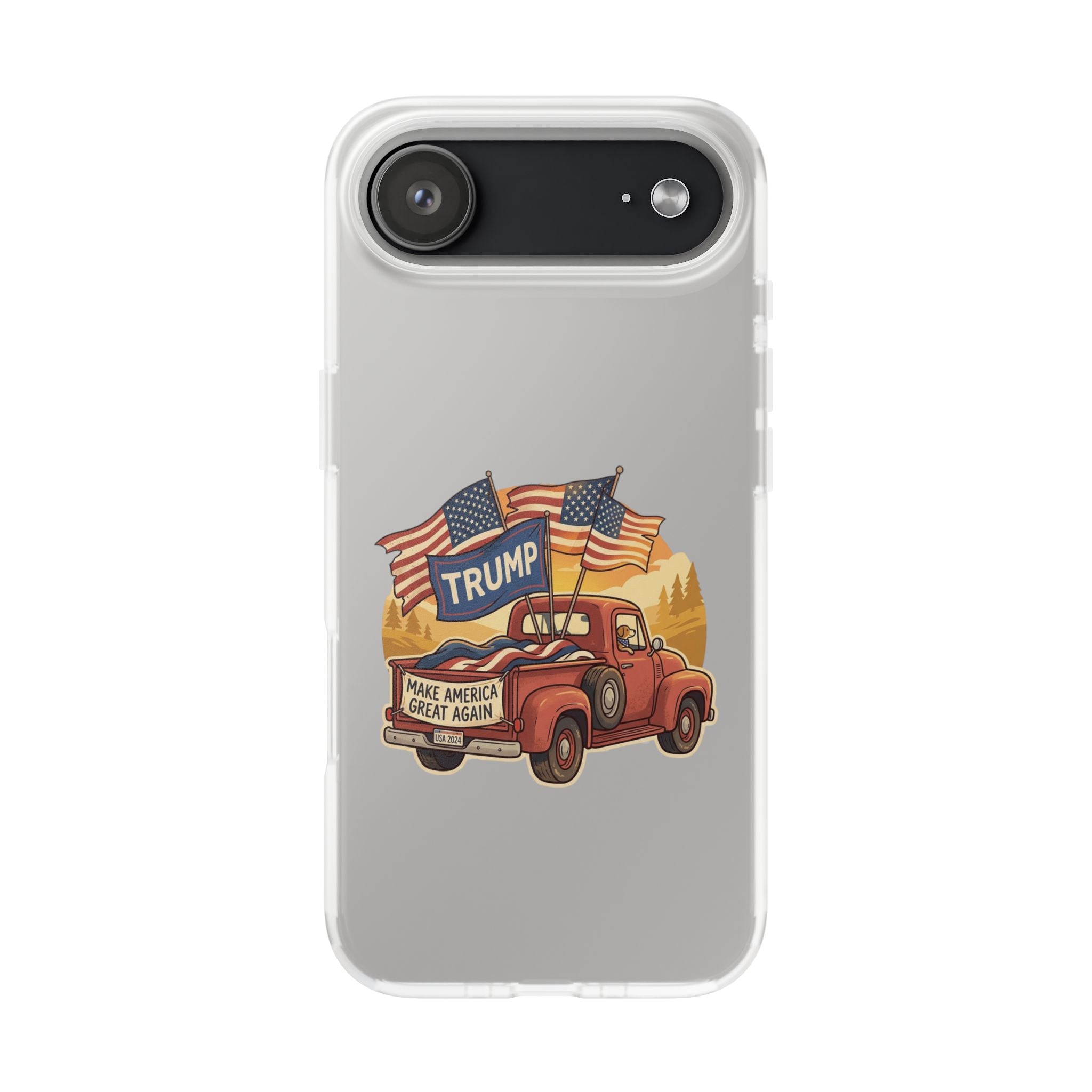 Trump Truck Phone Case — Patriotic MAGA Flag iPhone Case